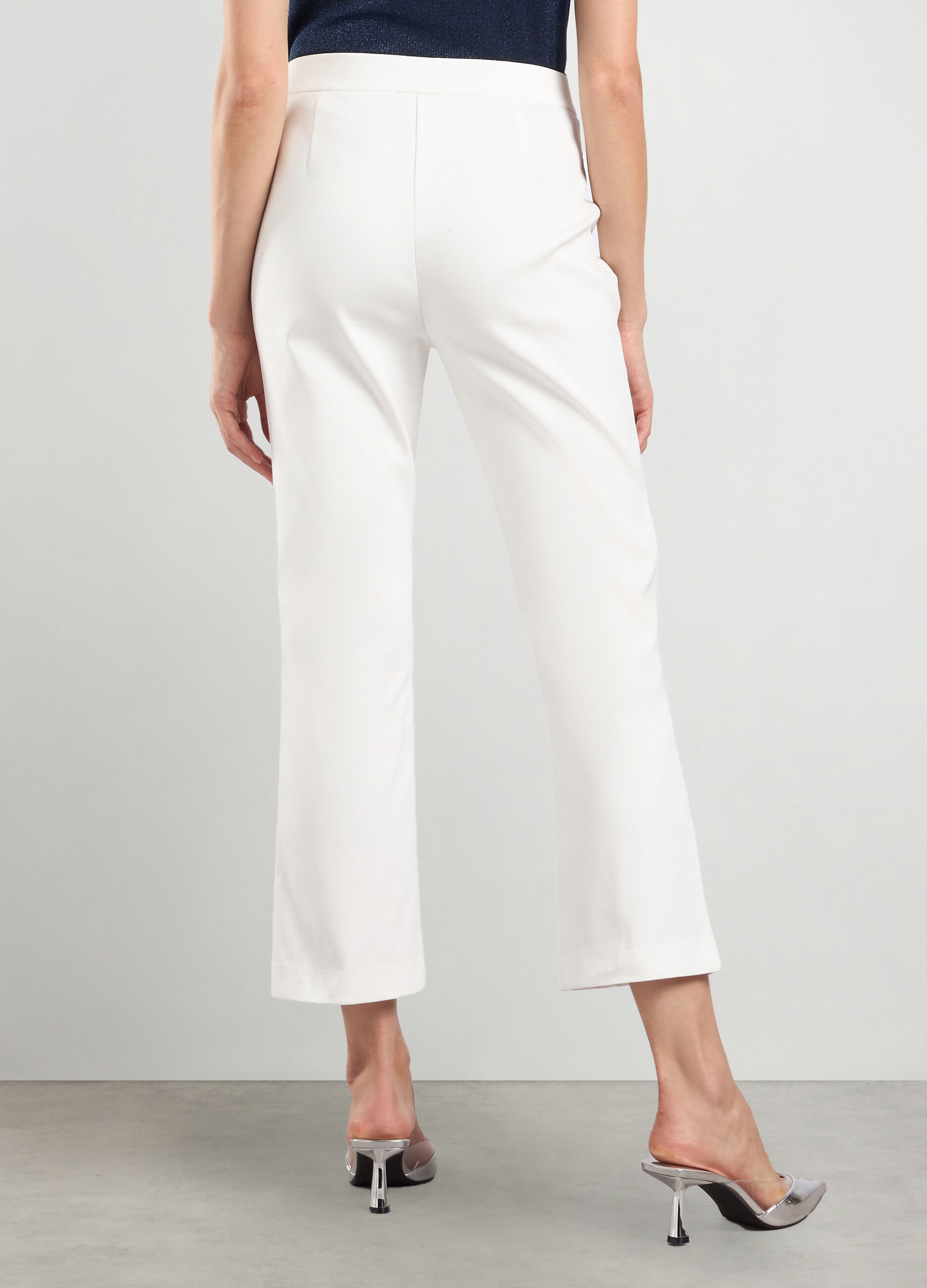 Pantaloni in misto cotone stretch donna_1