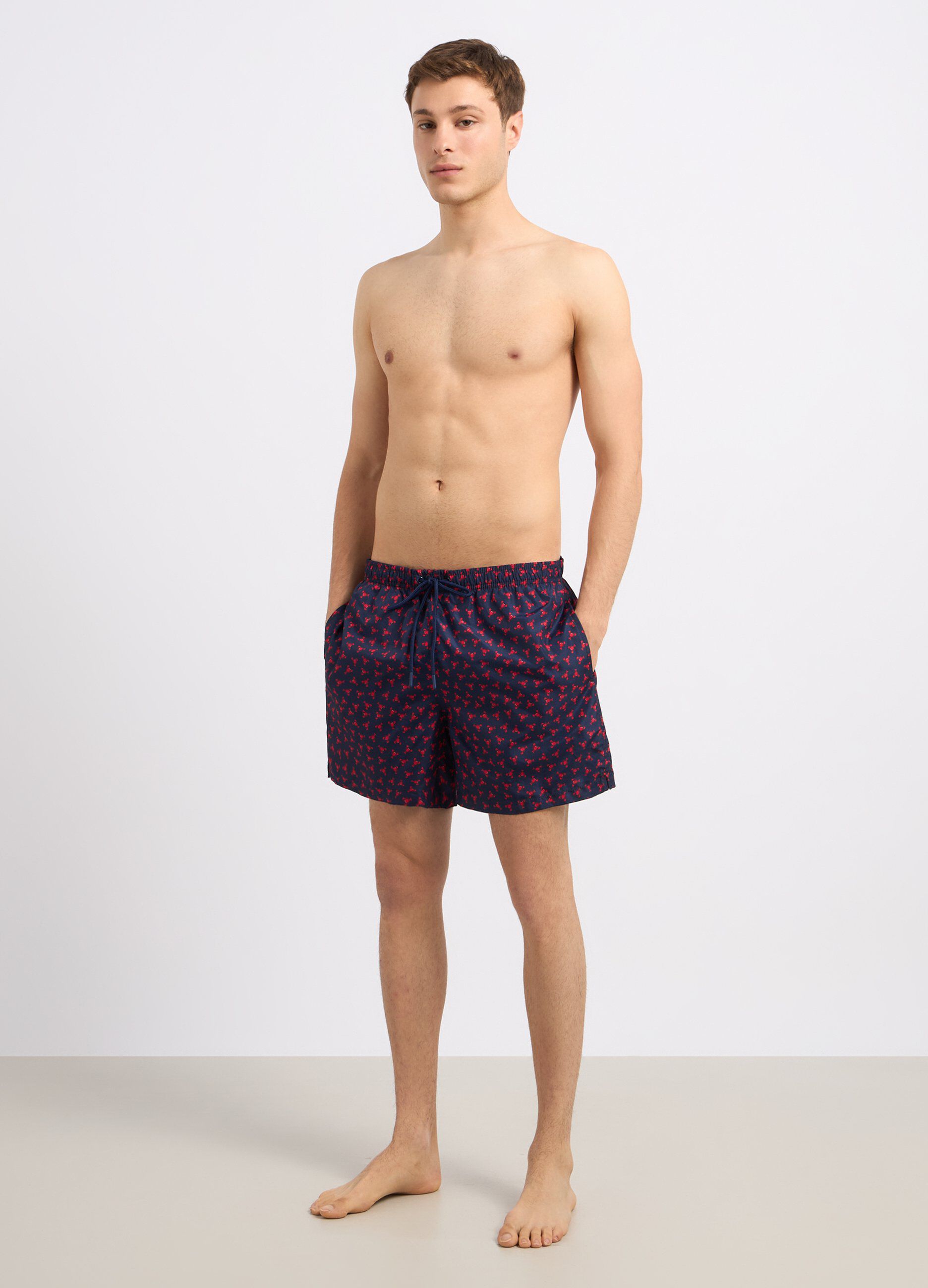 Costume shorts con stampa uomo_0