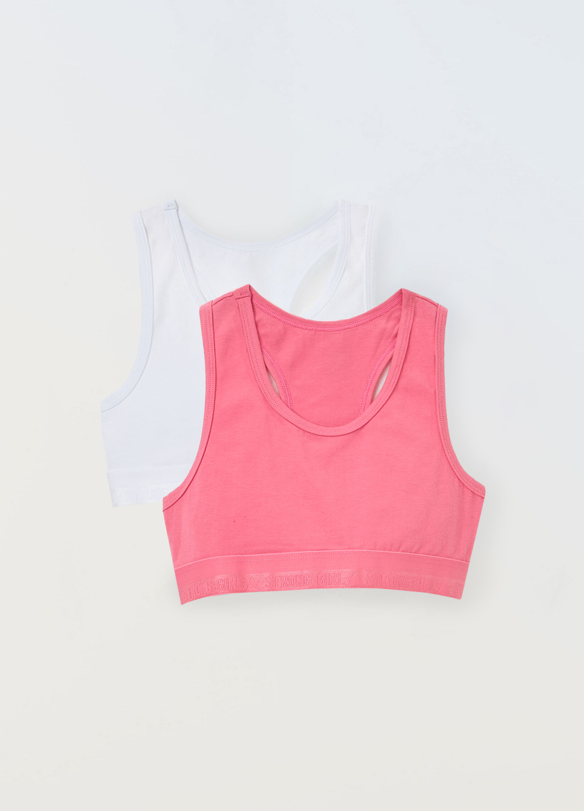 Pack 2 top in cotone stretch ragazza_0