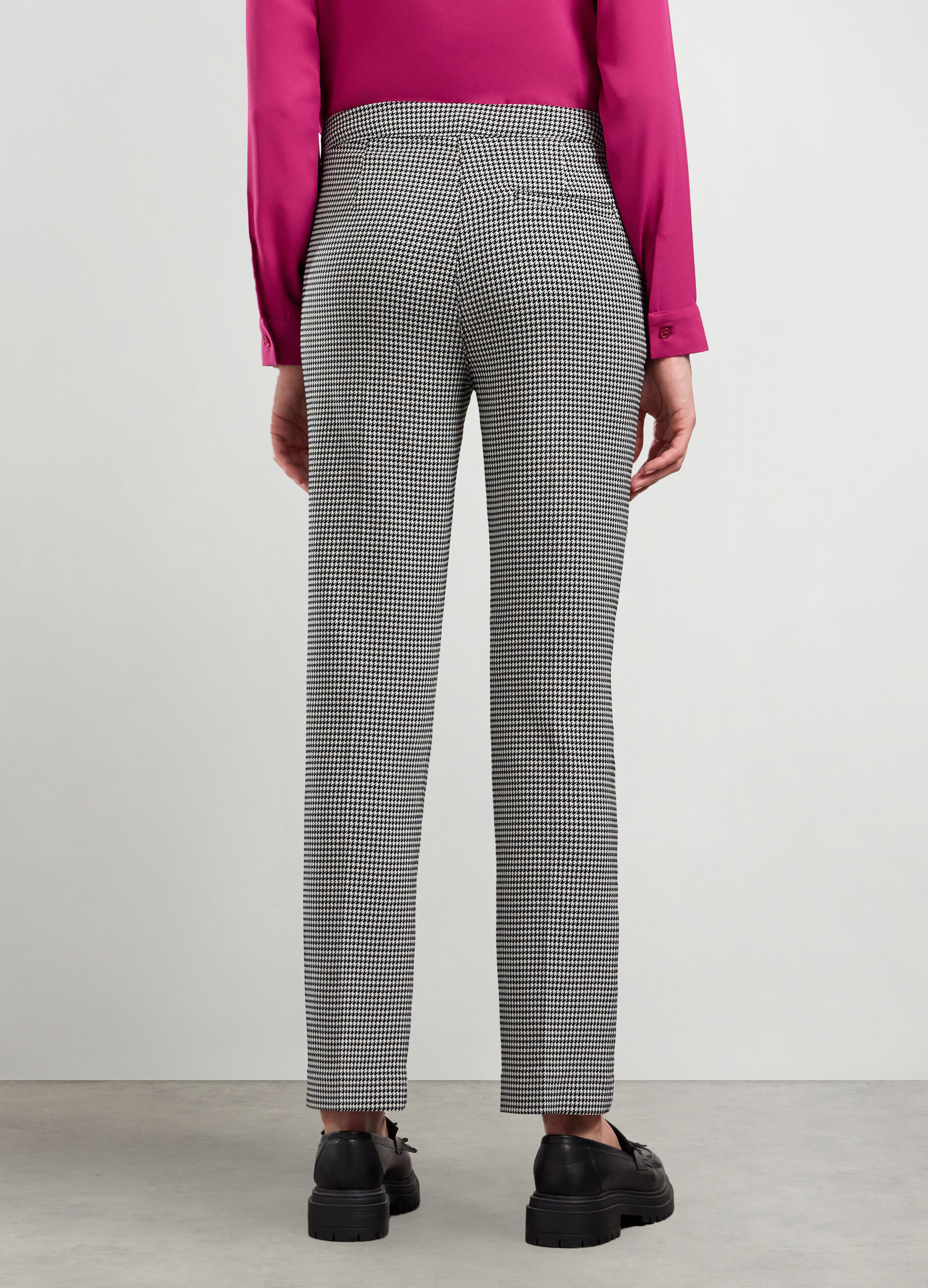 Pantaloni in tessuto jacquard donna_1