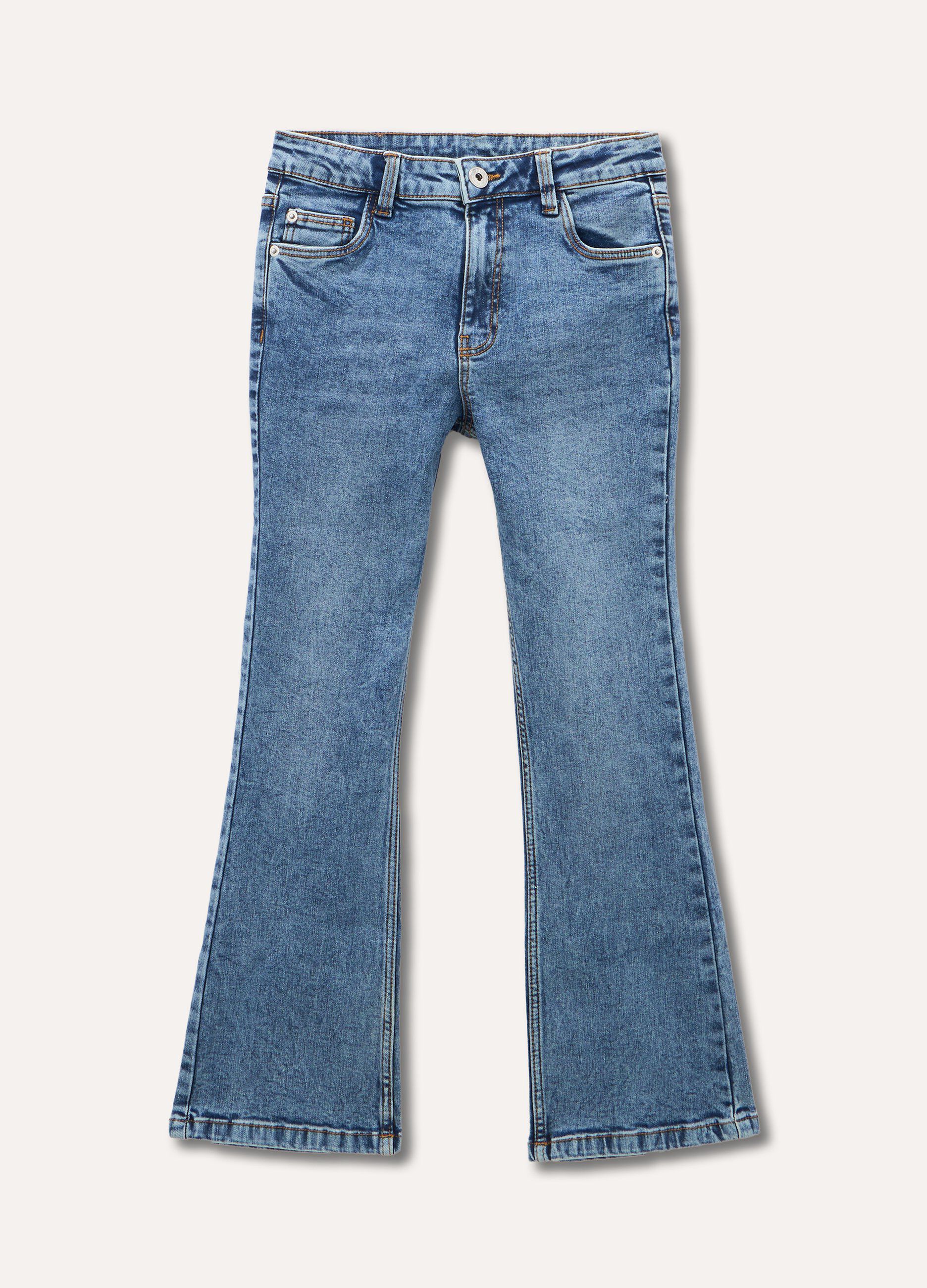 Jeans flare fit in cotone stretch ragazza_0