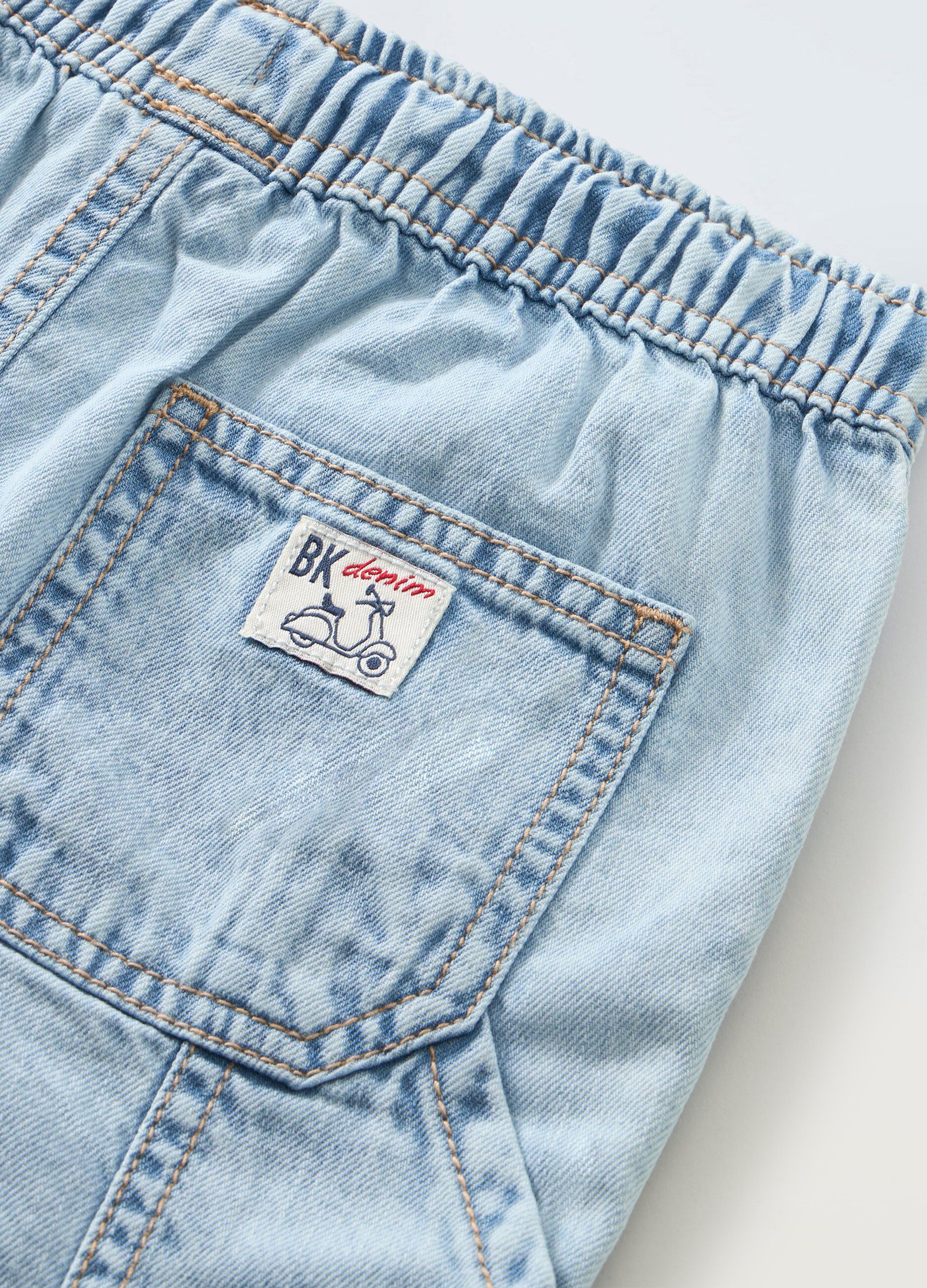 Shorts in denim di puro cotone bambino_1