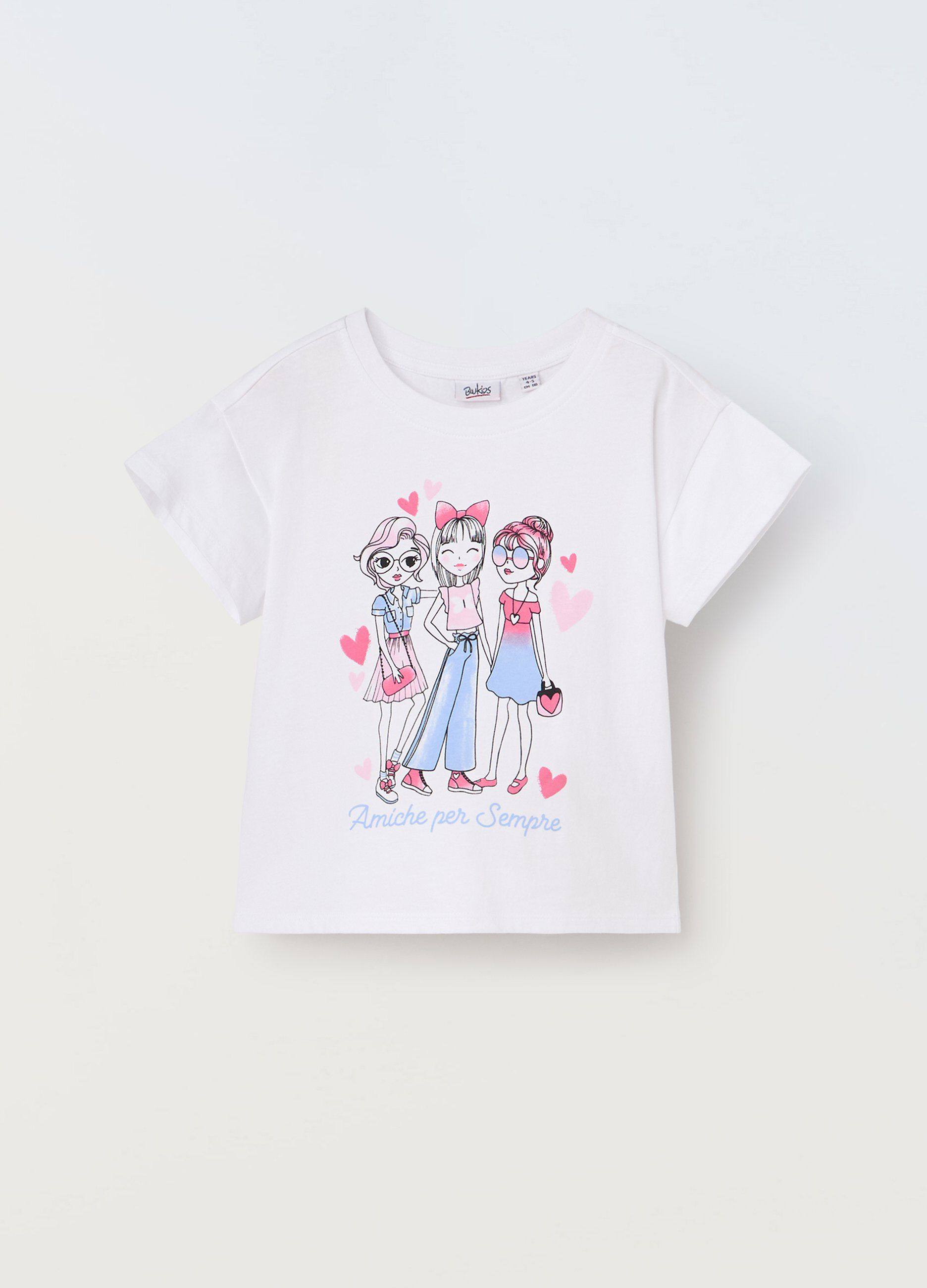 T-shirt in puro cotone bambina