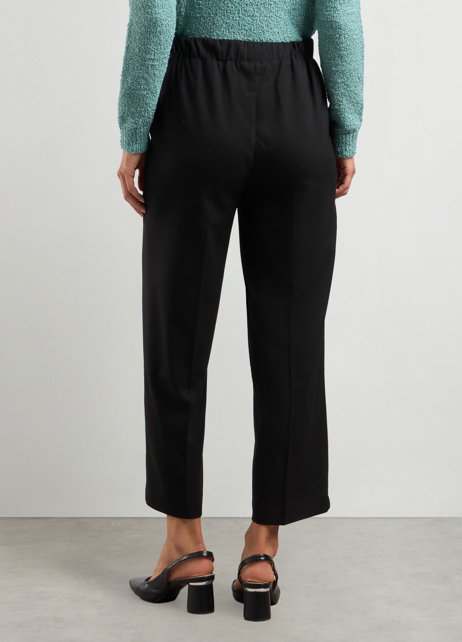 Pantaloni in misto viscosa stretch donna_1