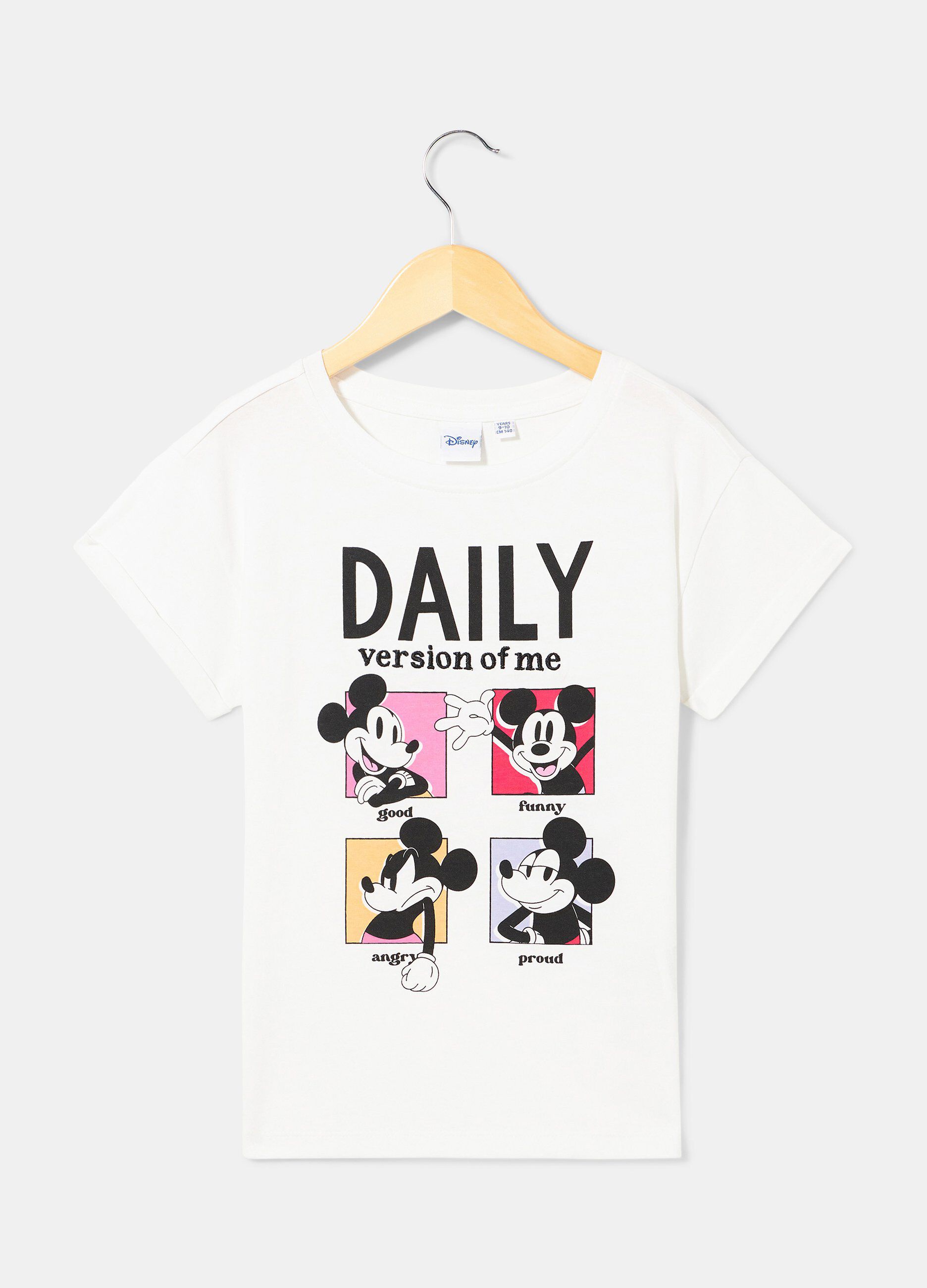 T-shirt Disney con ricamo in puro cotone ragazza