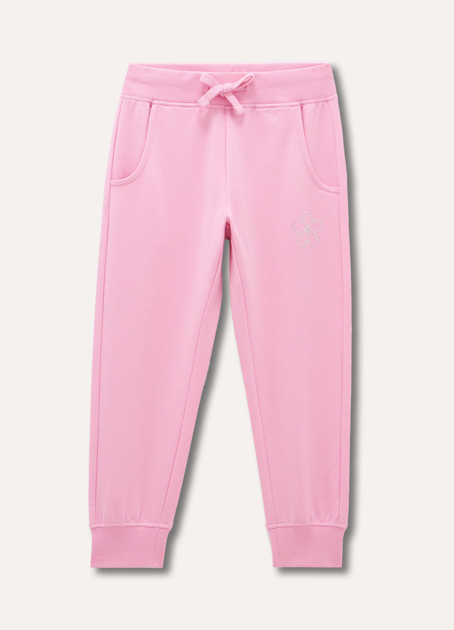 Jogger in cotone stretch bambina_0