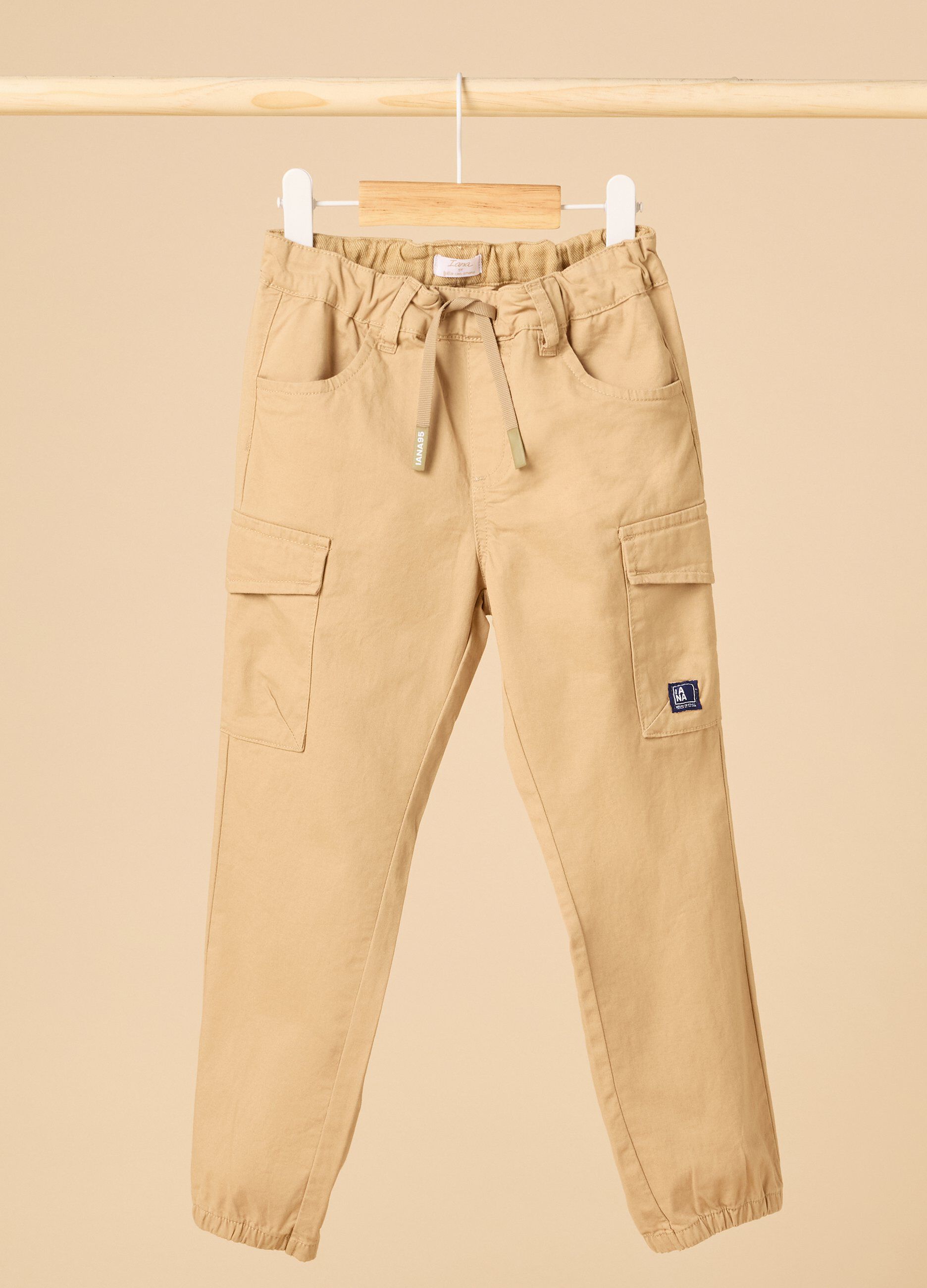 Pantaloni IANA cargo in cotone stretch bambino_0