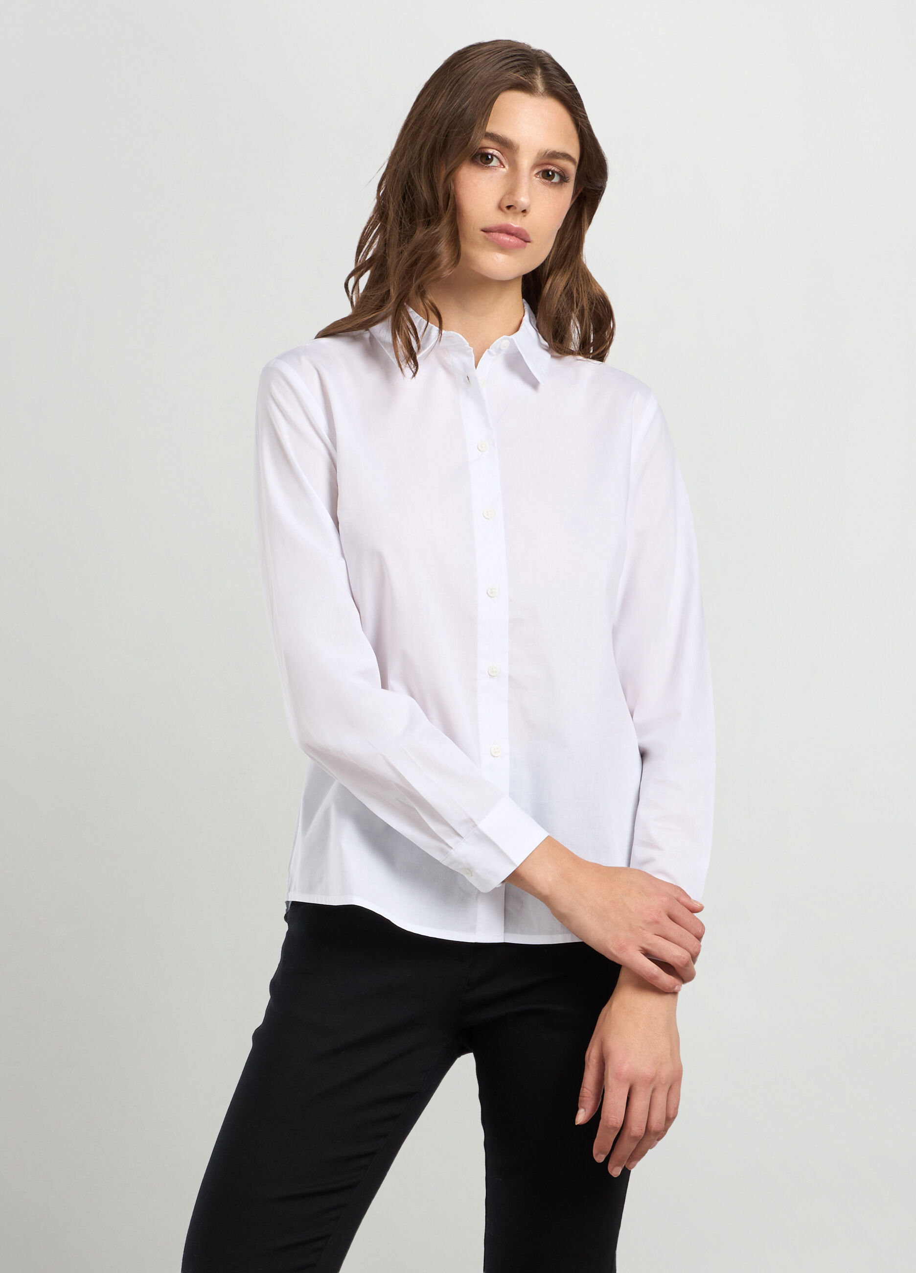 Camicia in misto cotone donna_0