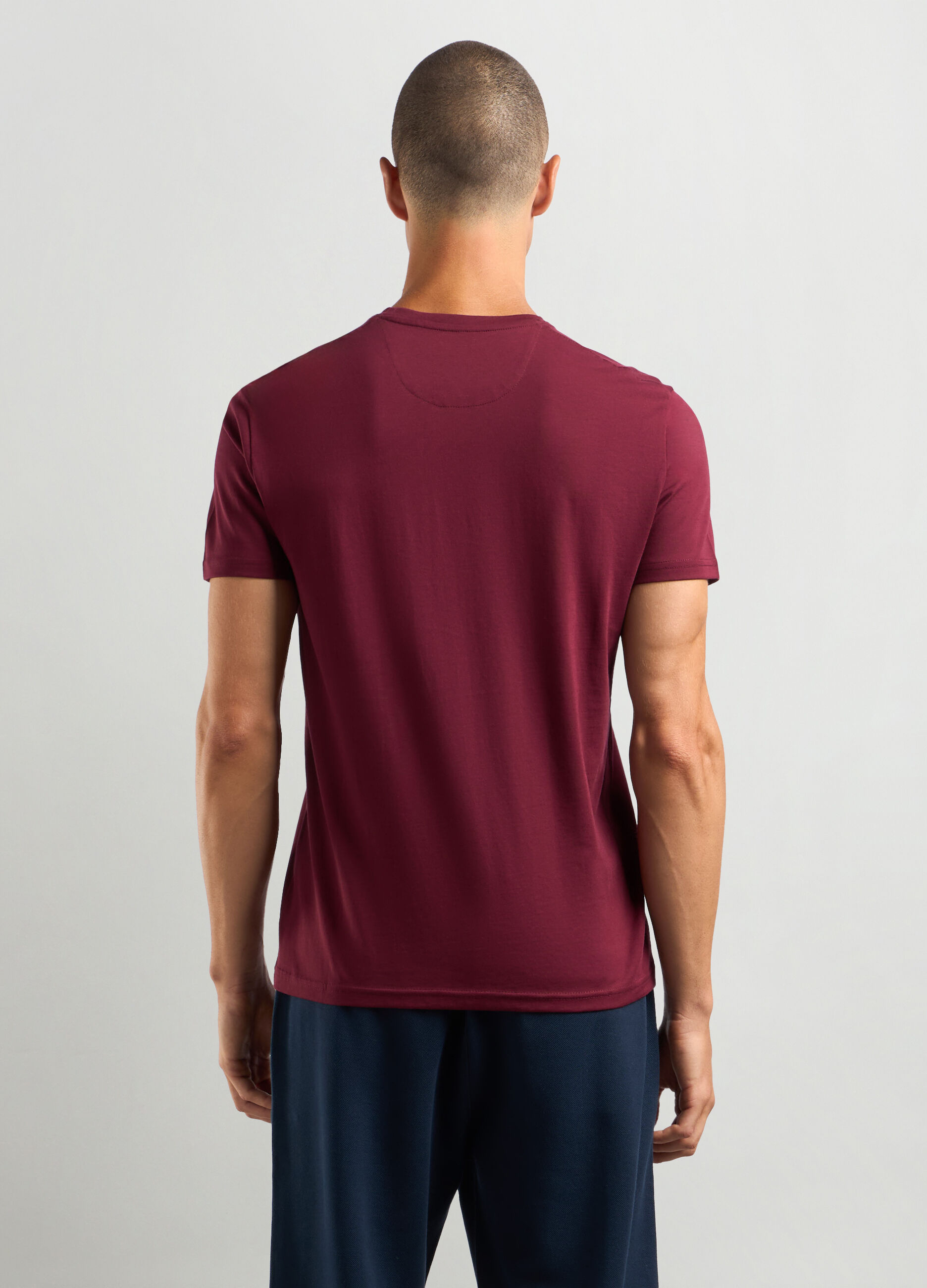 T-shirt in puro cotone jersey uomo