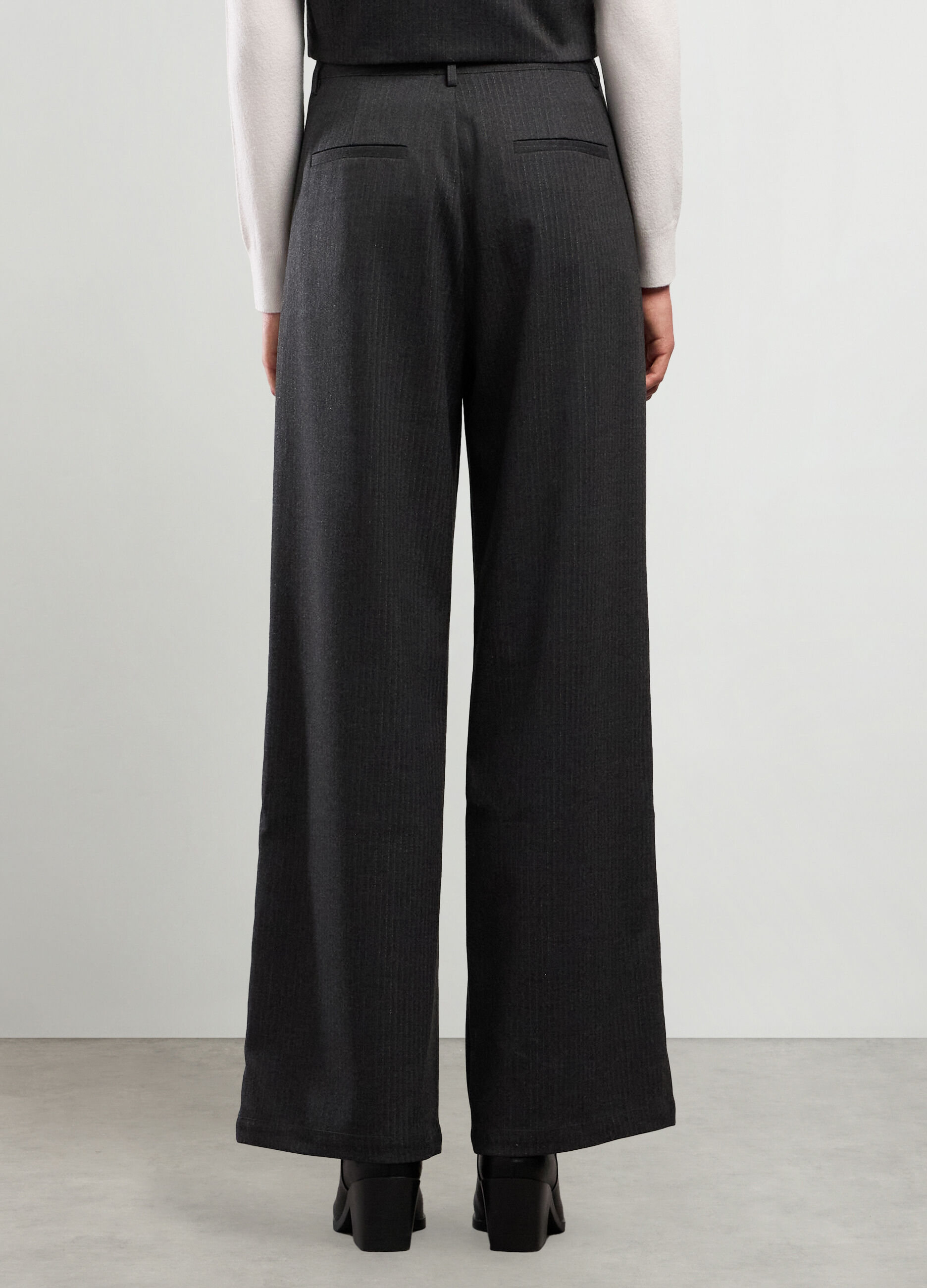 Pantalone palazzo gessato donna_1