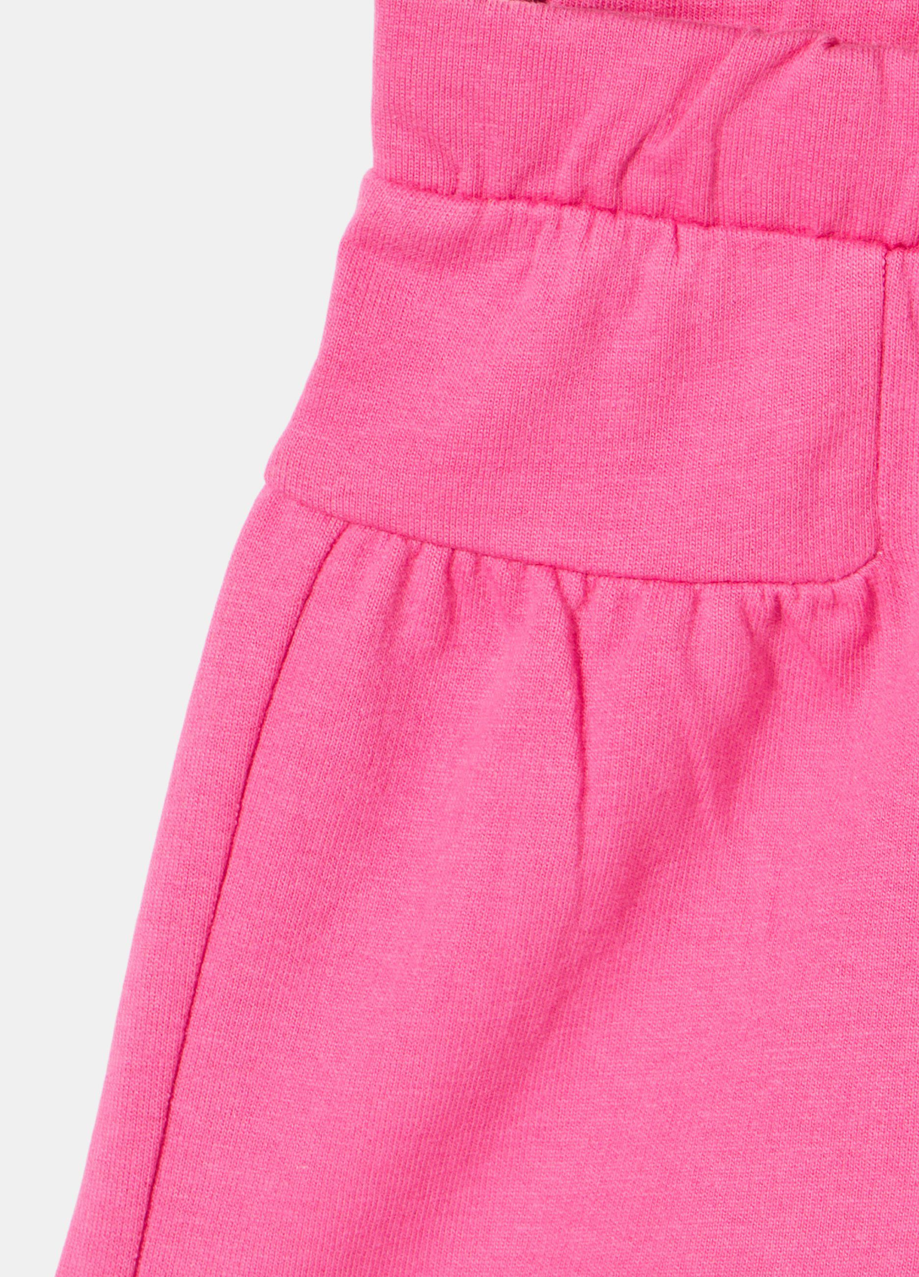 Shorts in felpa di puro cotone neonata_1