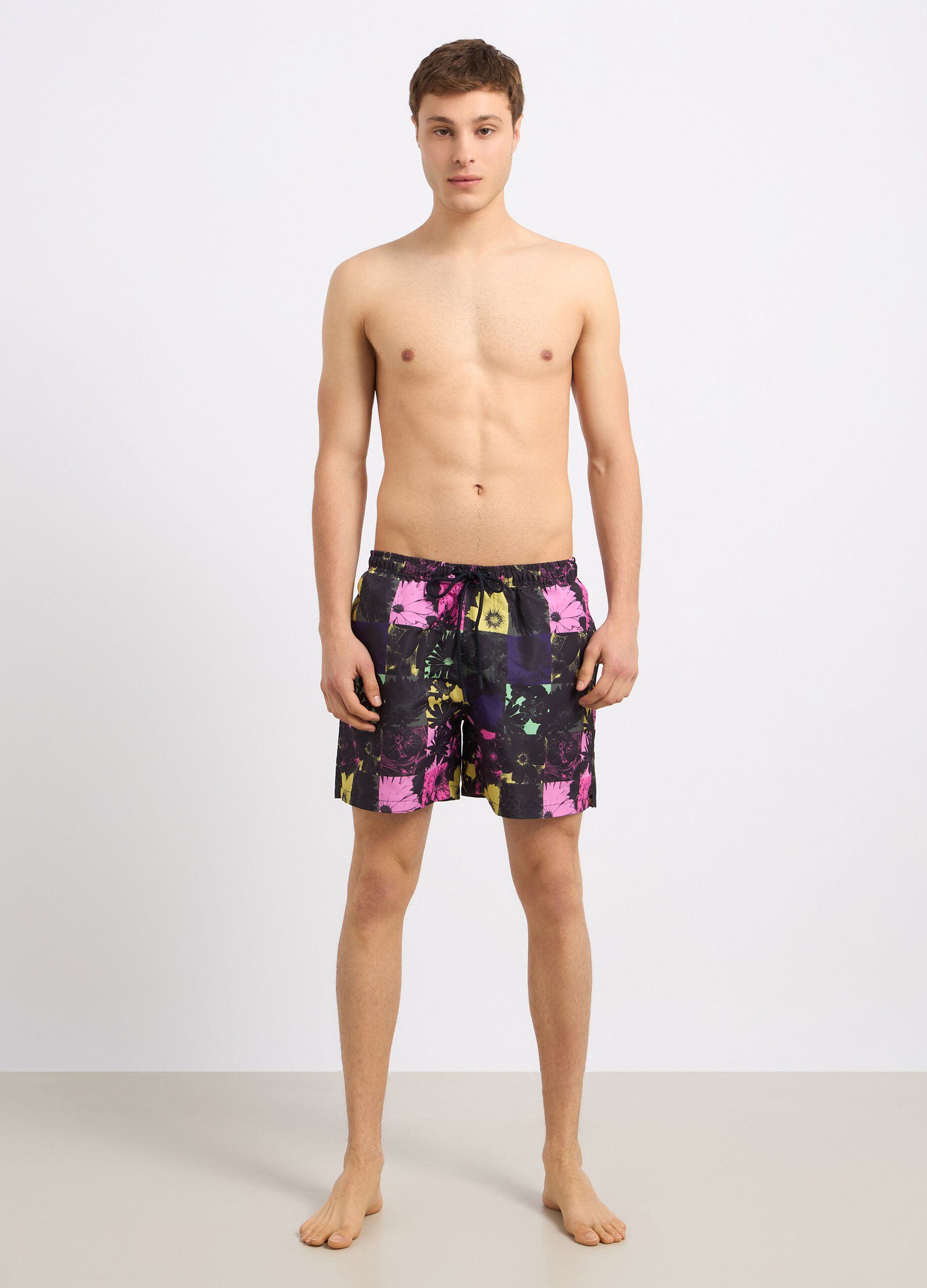 Costume shorts con stampa uomo_0