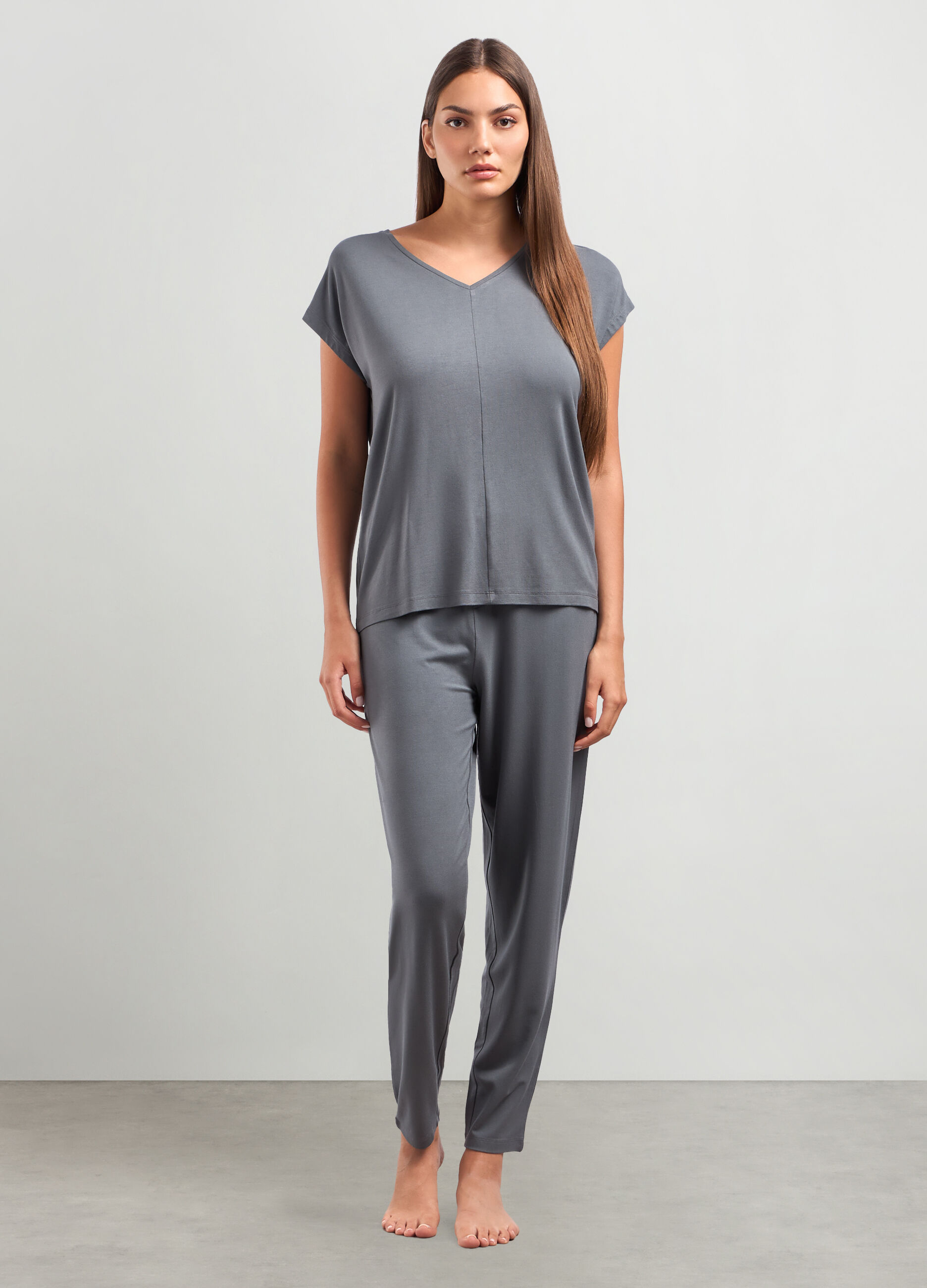 T-shirt pigiama in modal stretch donna_0