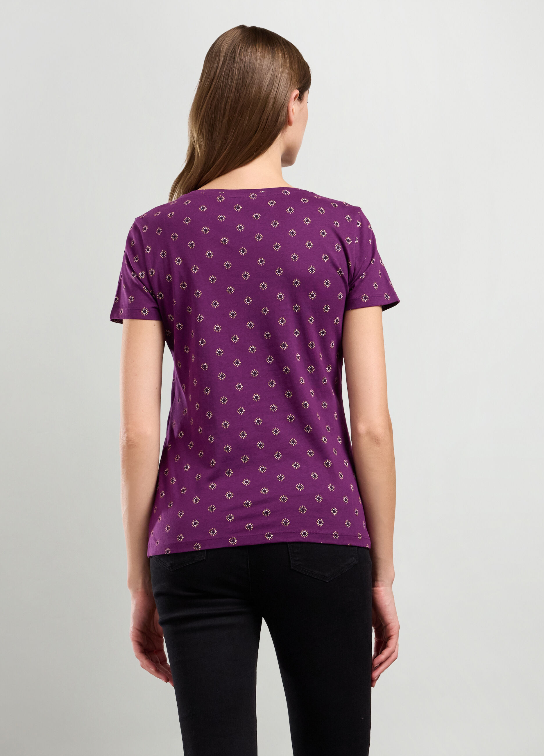 T-shirt in puro cotone con stampa donna_1