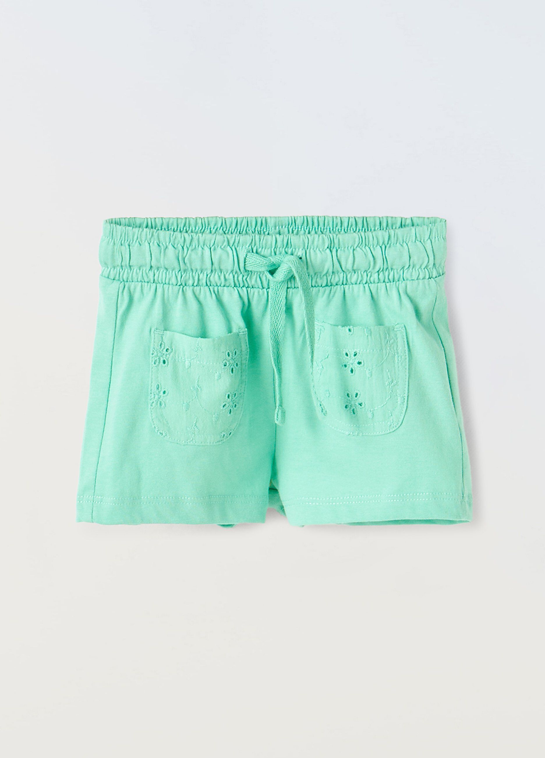 Shorts in puro cotone neonata_0