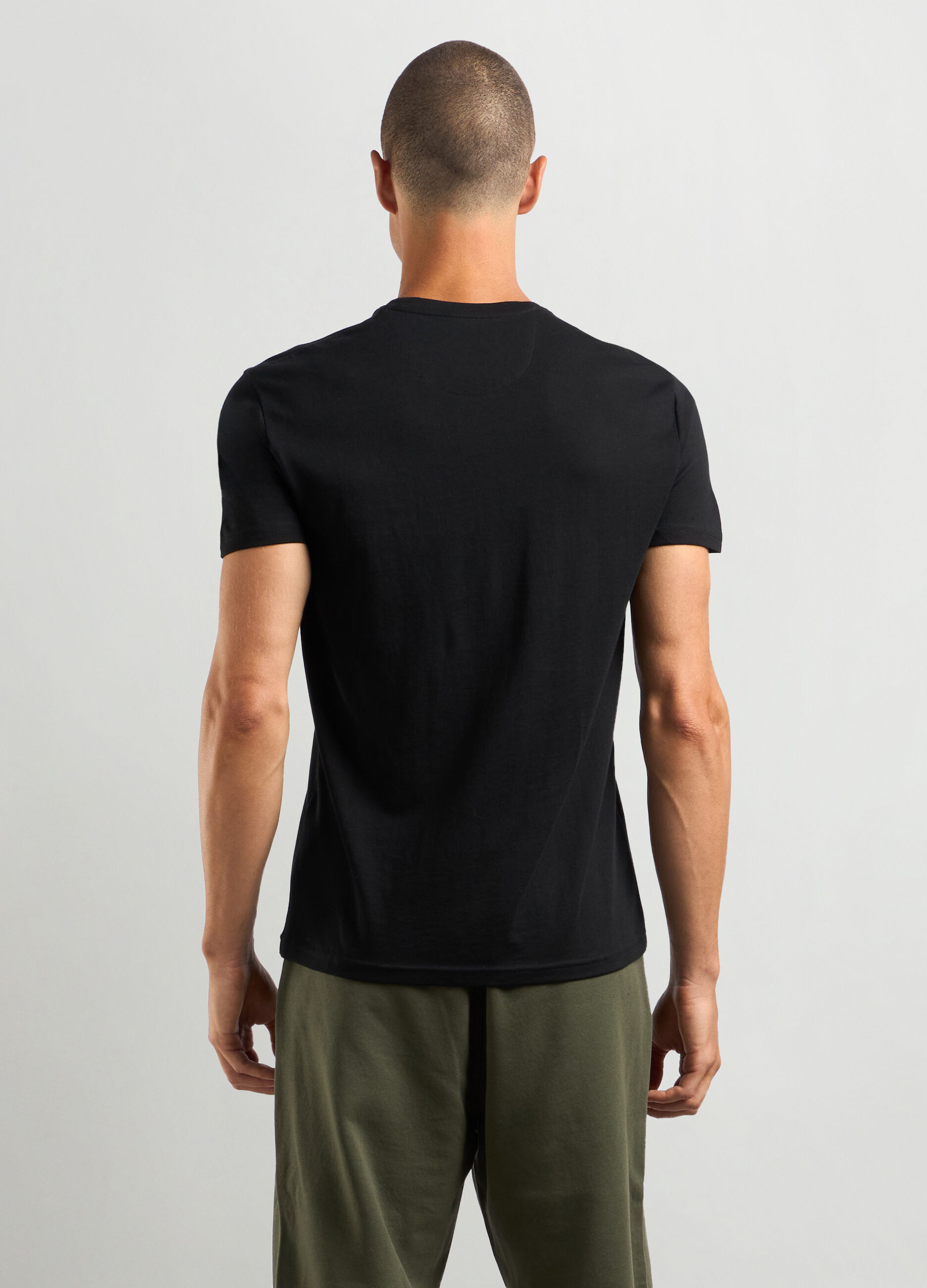 T-shirt in puro cotone jersey uomo_1