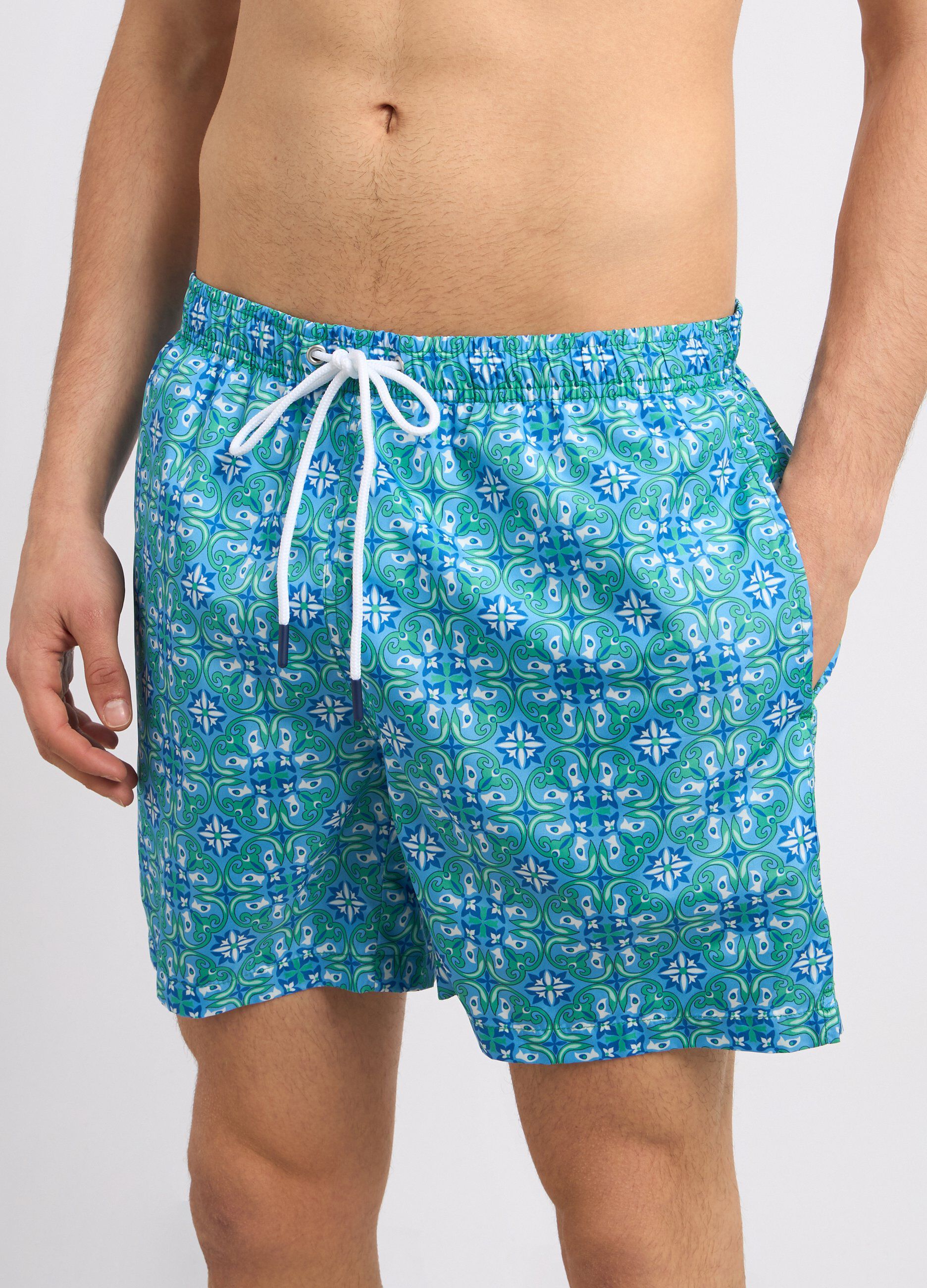 Costume shorts con stampa uomo_2