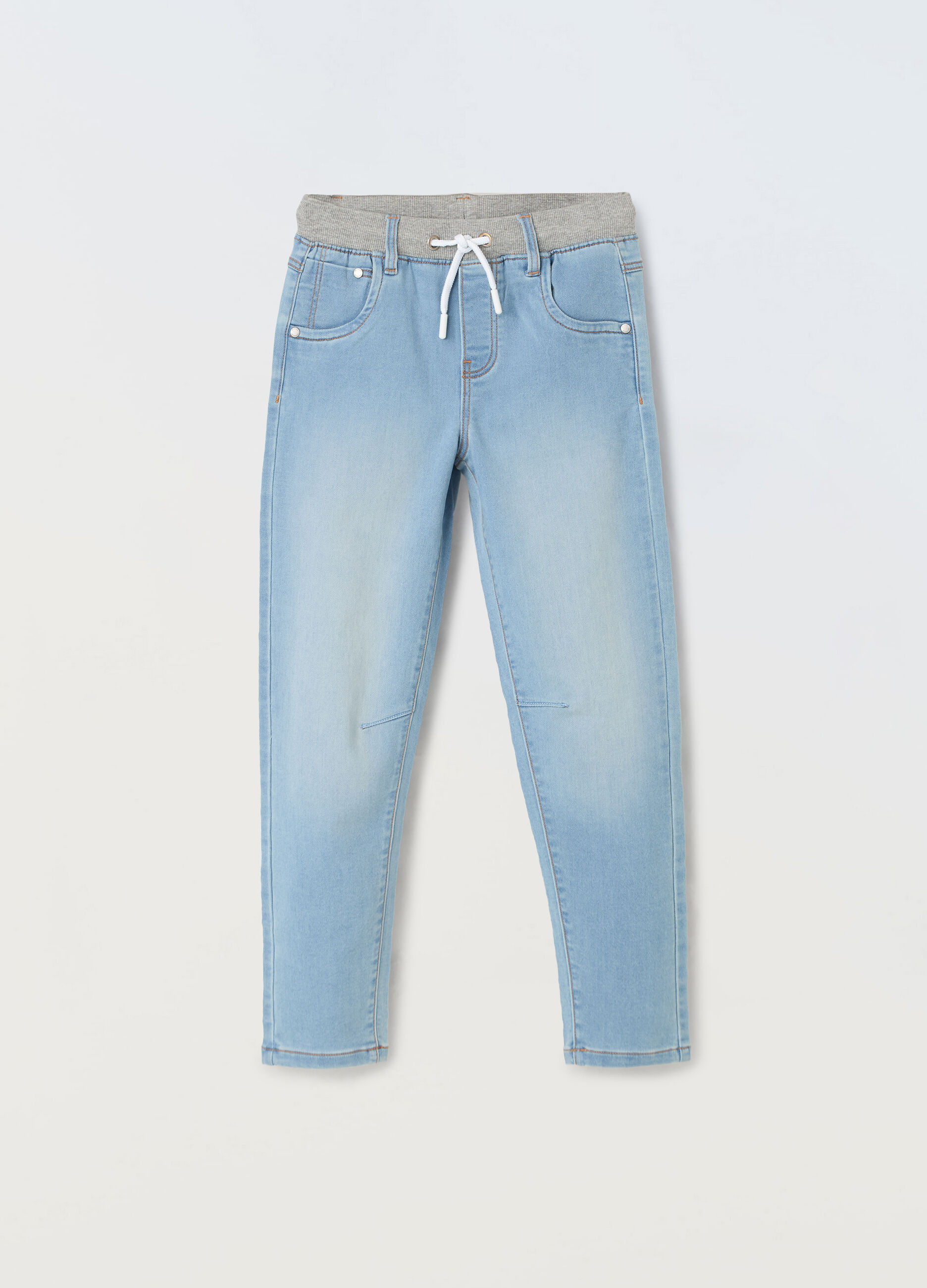 Joggers in denim bambino_0