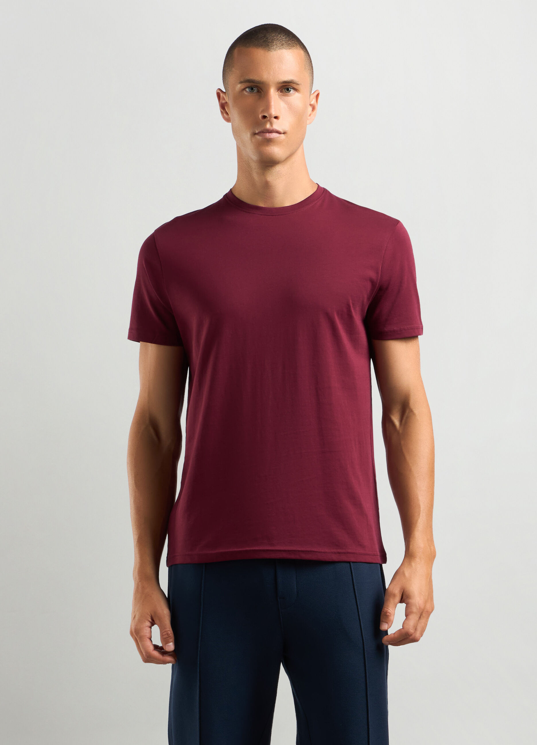 T-shirt in puro cotone jersey uomo_0