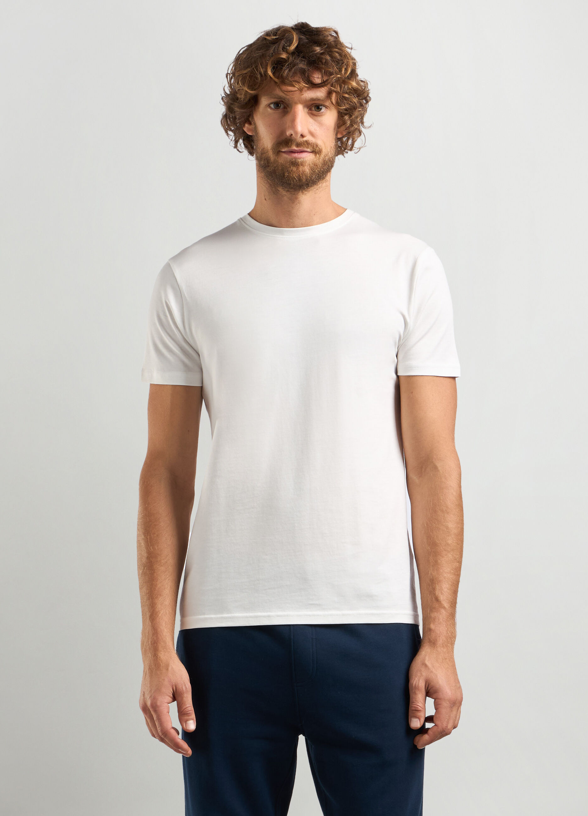 T-shirt in puro cotone jersey uomo_0