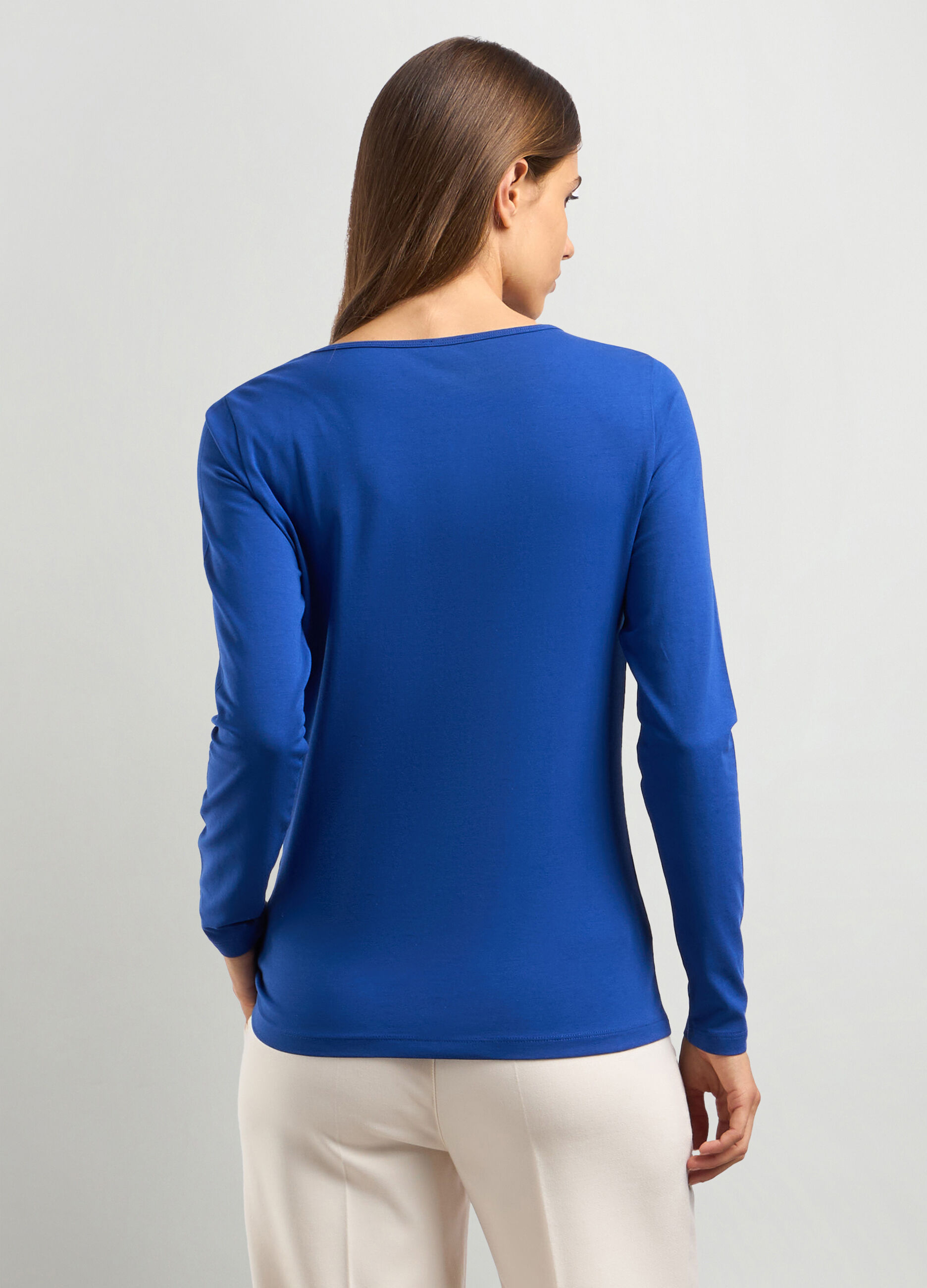 T-shirt in cotone stretch donna_1