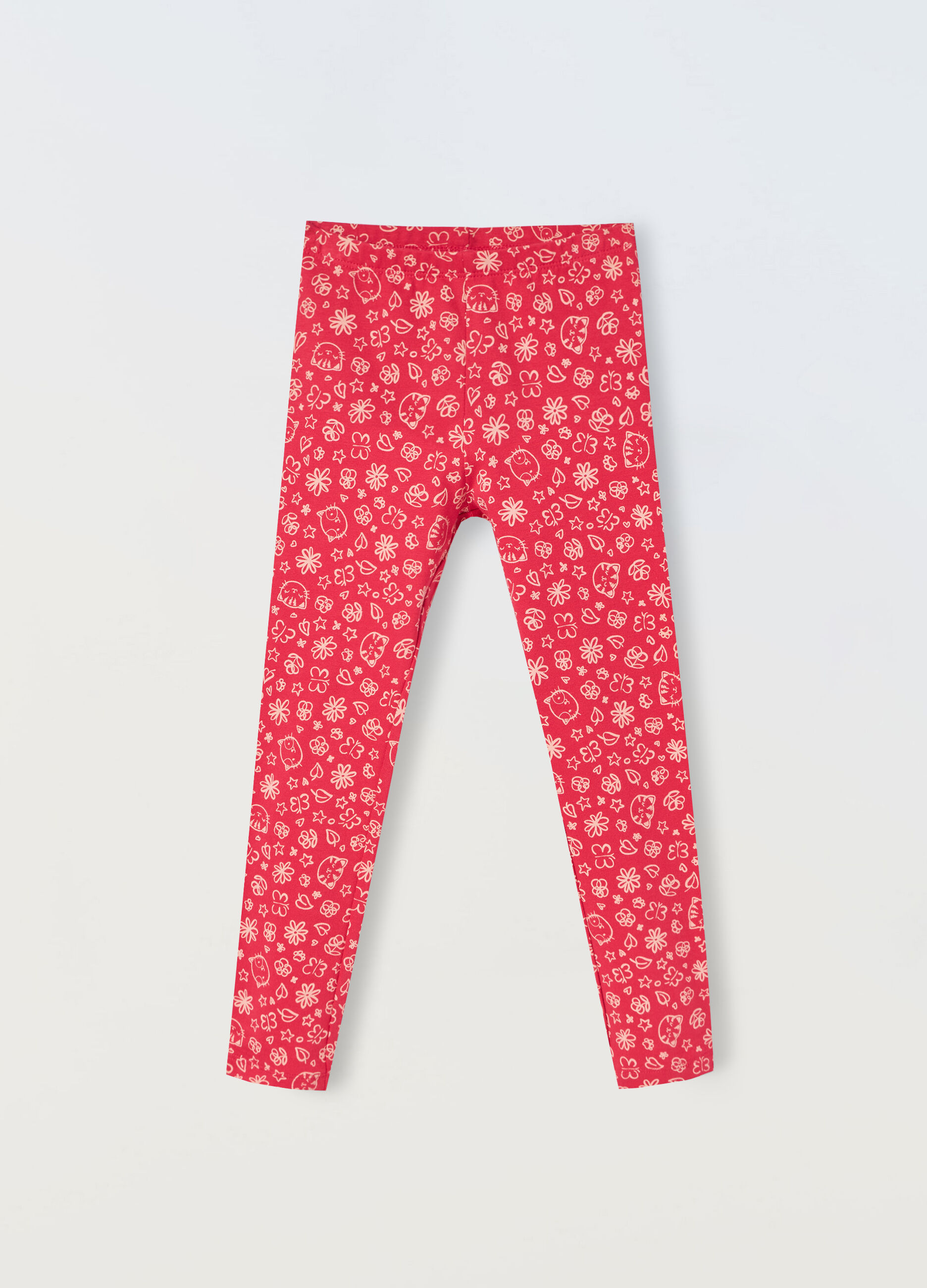 Leggings in cotone stretch bambina_0