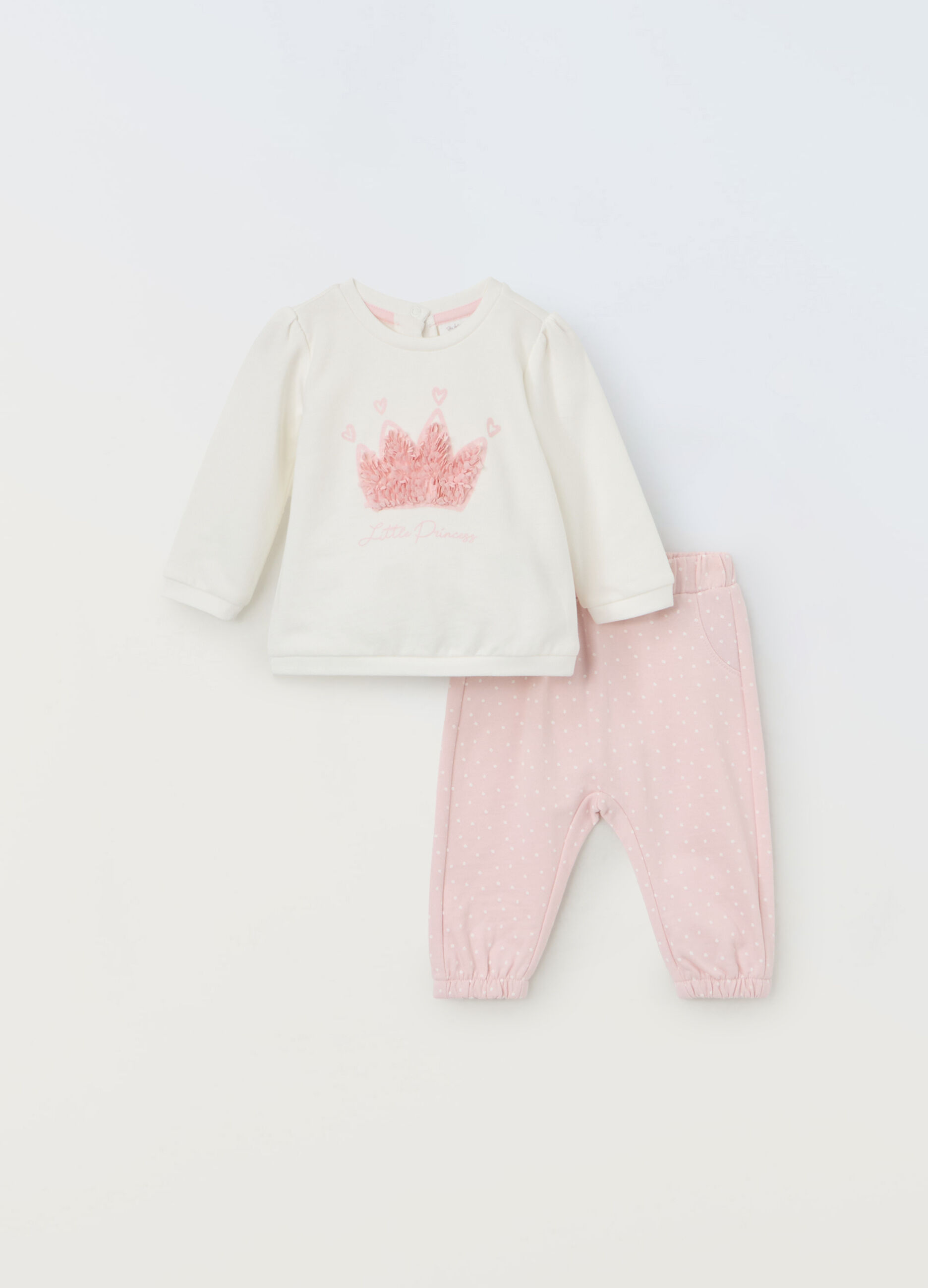 Jogging set in puro cotone neonata_0