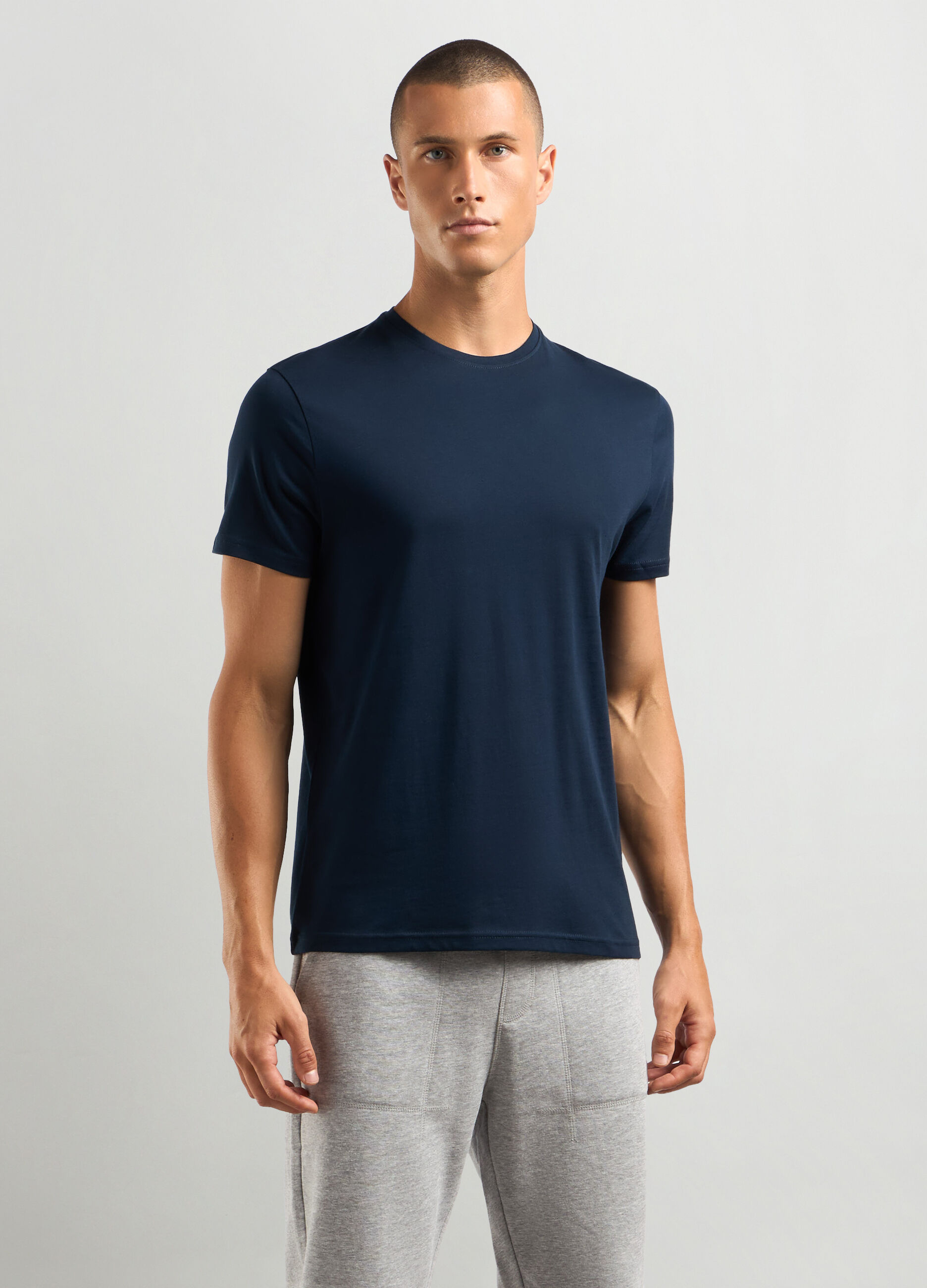 T-shirt in puro cotone jersey uomo_0