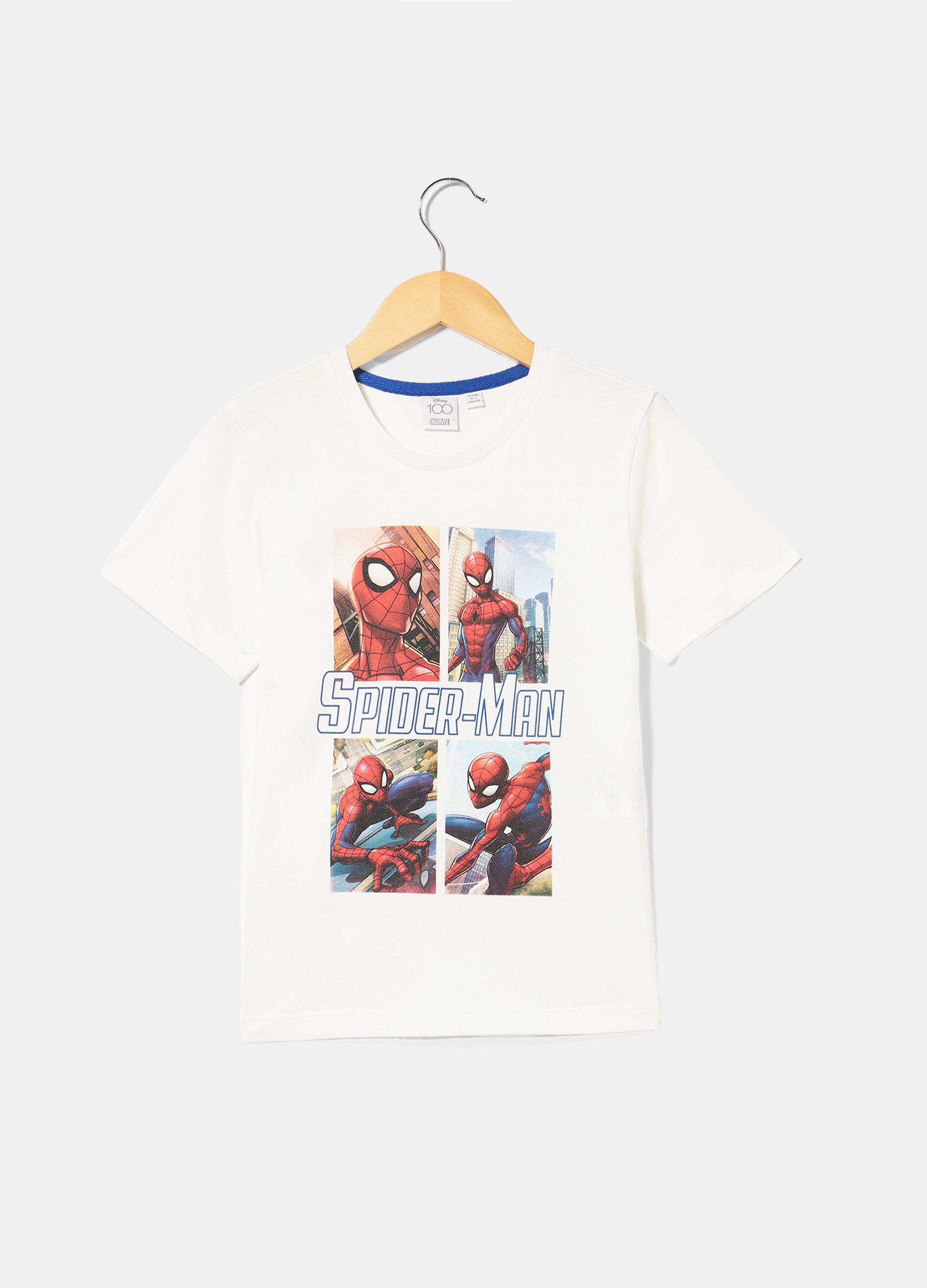 T-shirt in puro cotone con stampa Spider-Man bambino_0