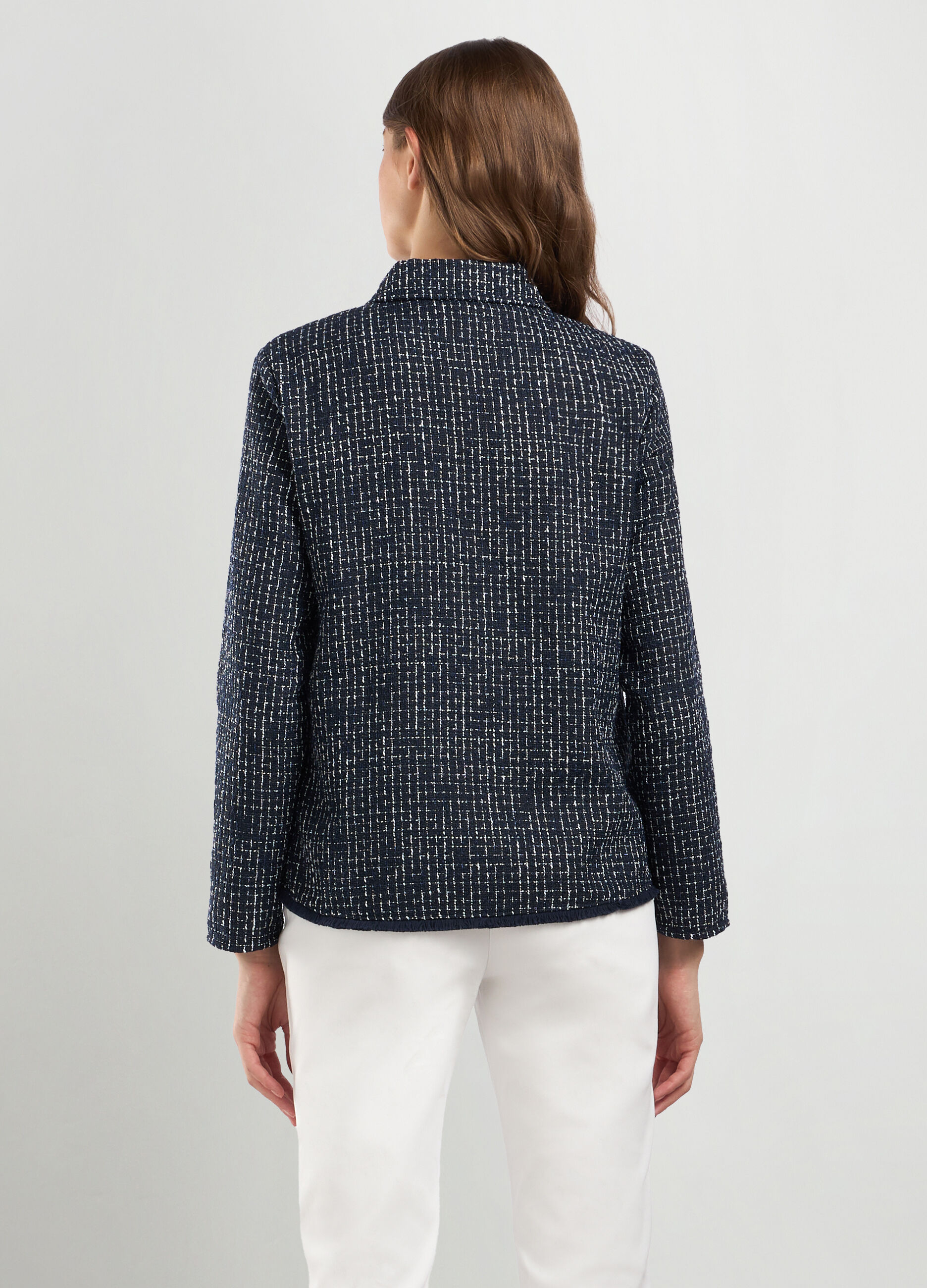 Giacca camicia in bouclé donna_1