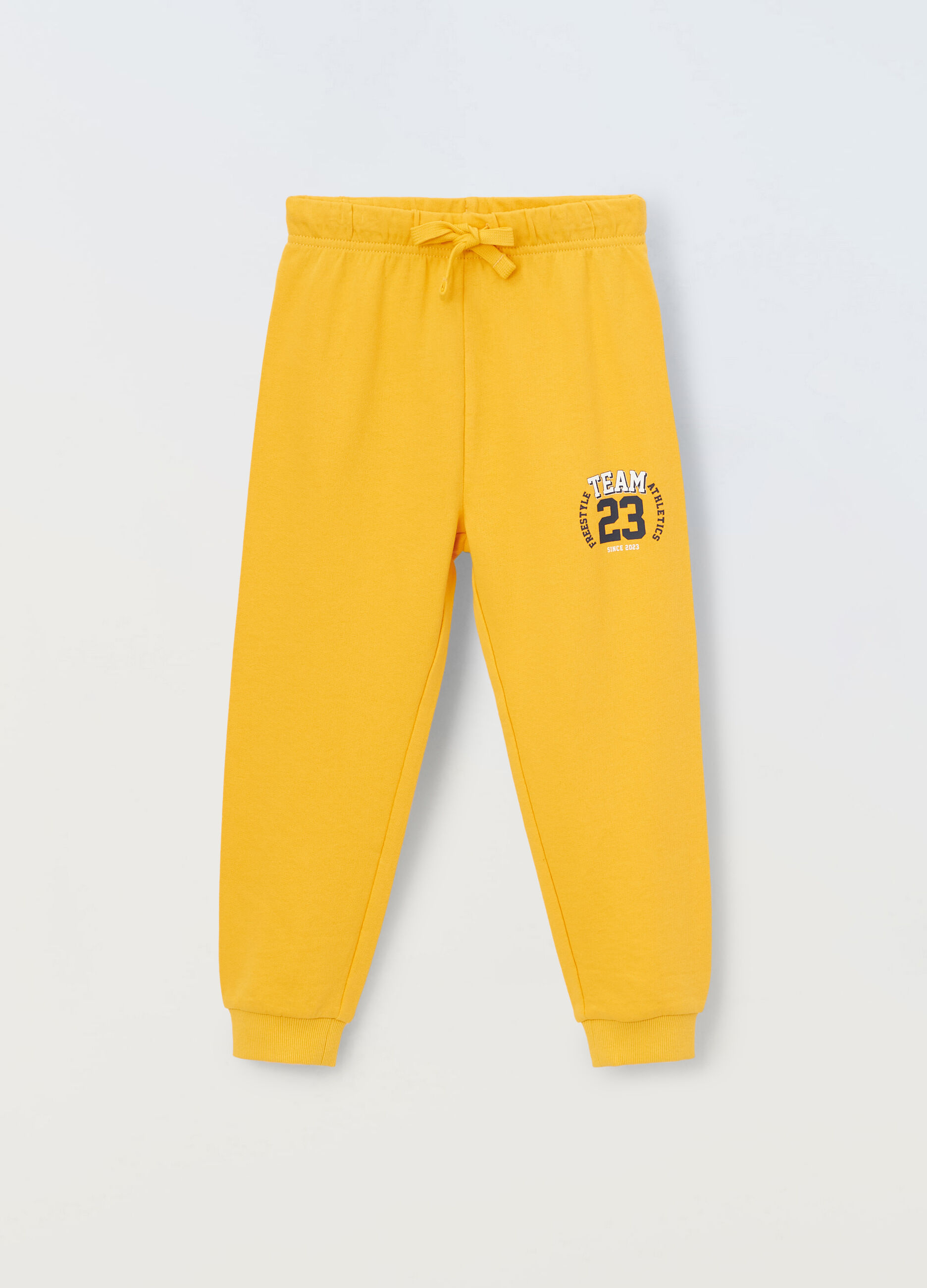 Joggers in french terry di puro cotone bambino