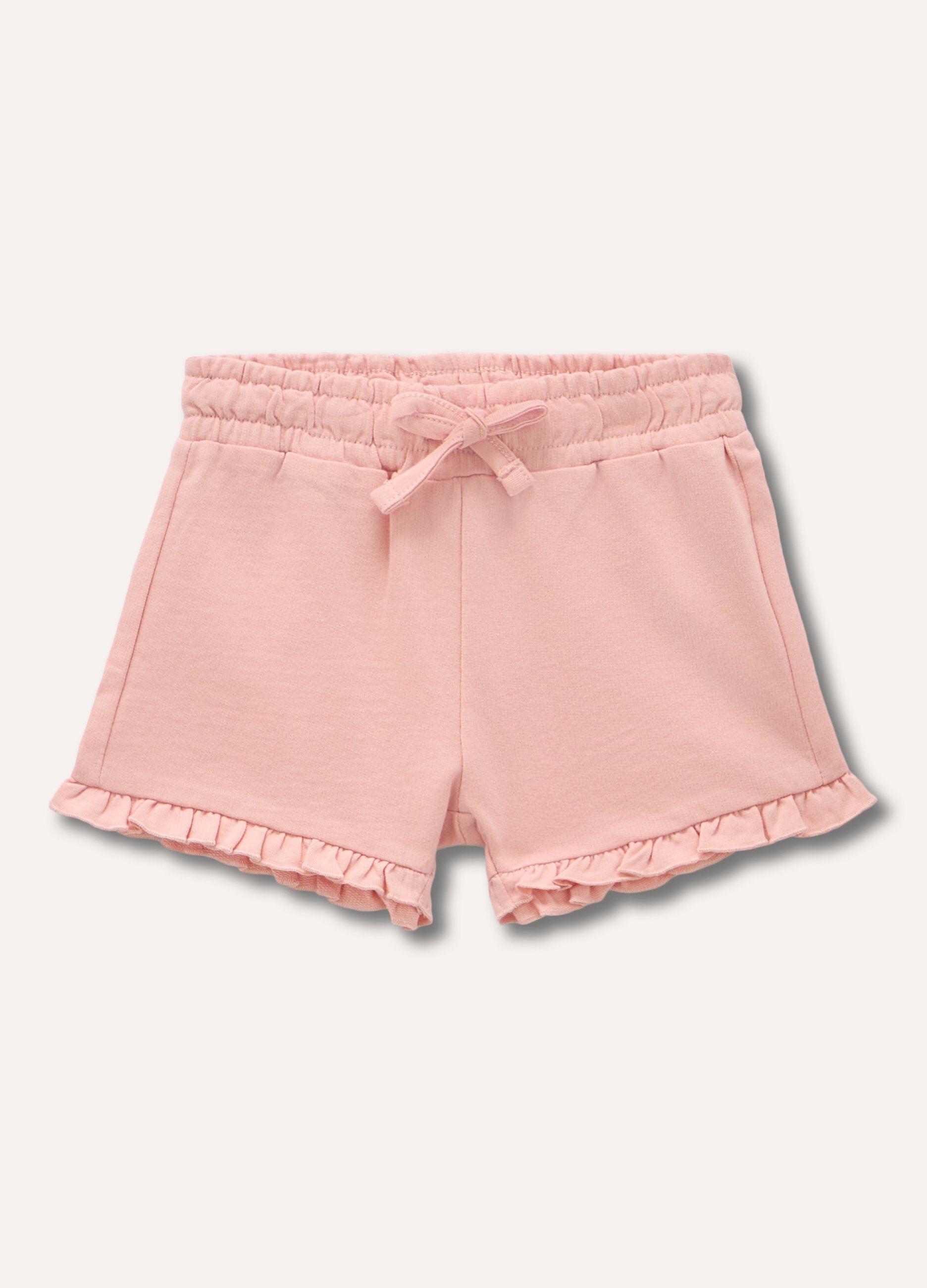 Shorts in puro cotone neonata