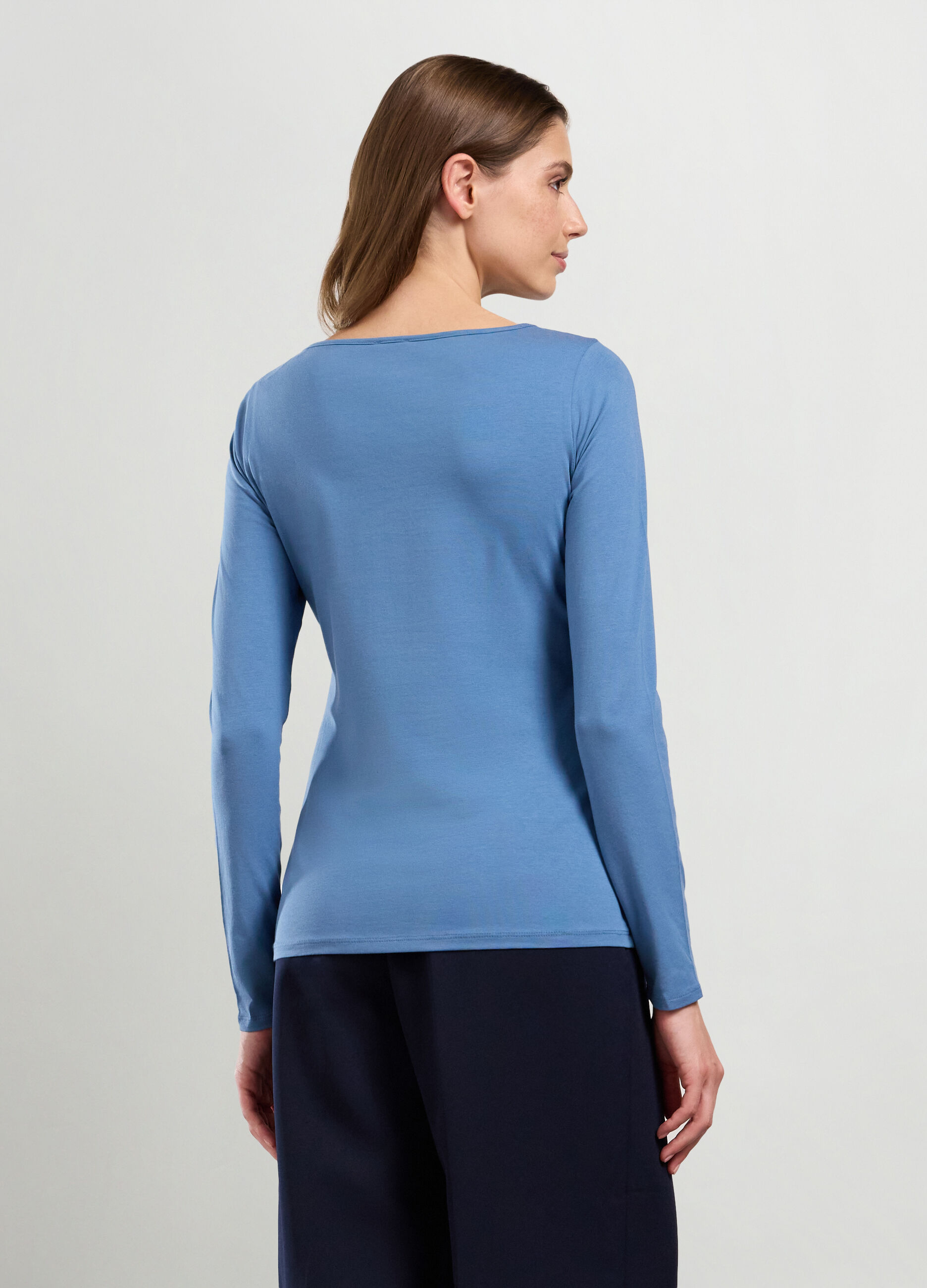 T-shirt in cotone stretch donna_1