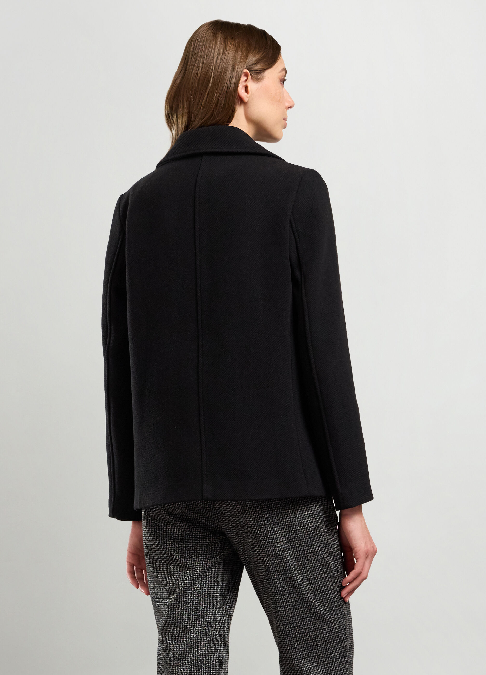 Cappotto corto in misto lana donna_1