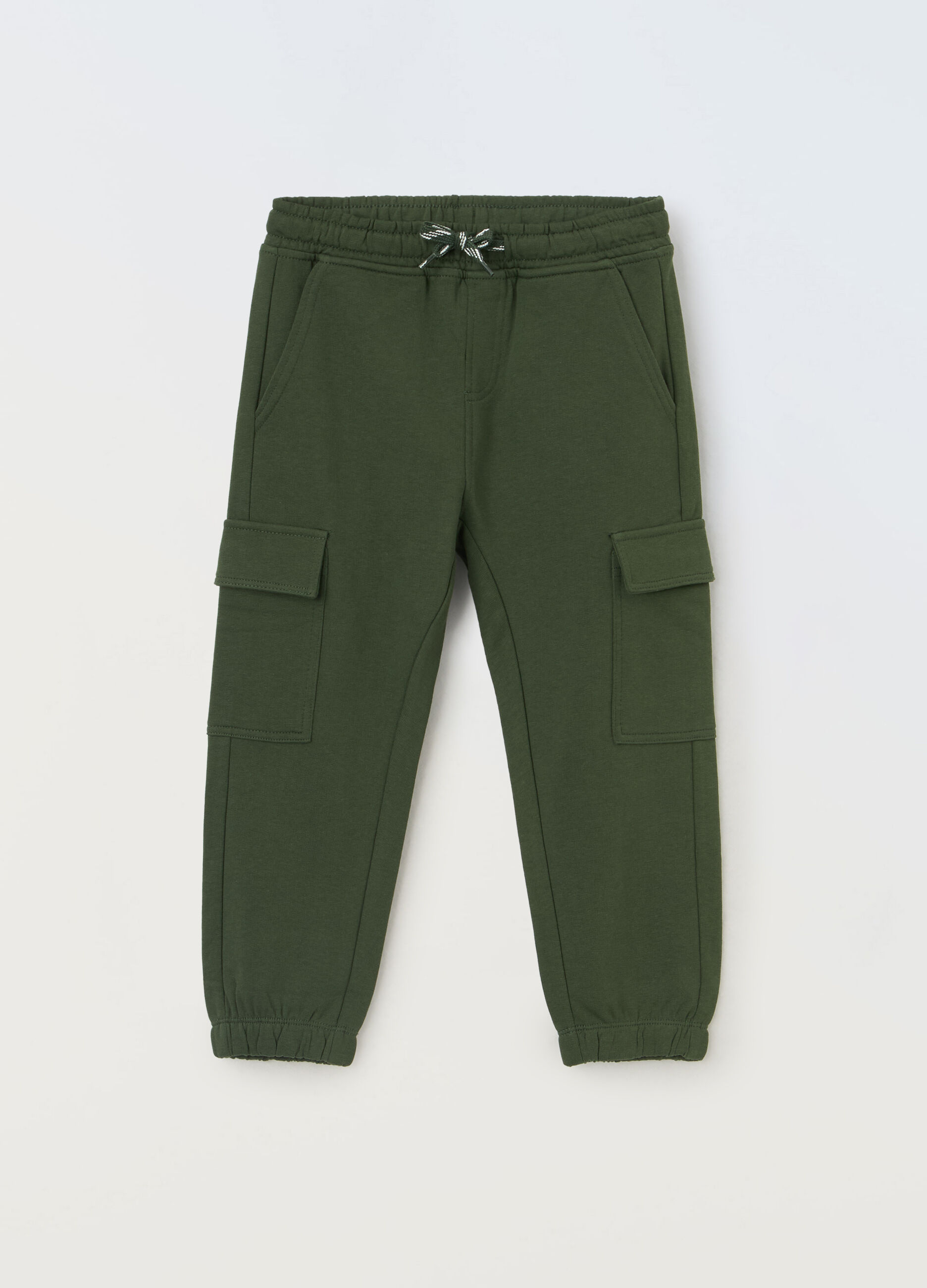 Jogger cargo in puro cotone bambino_0