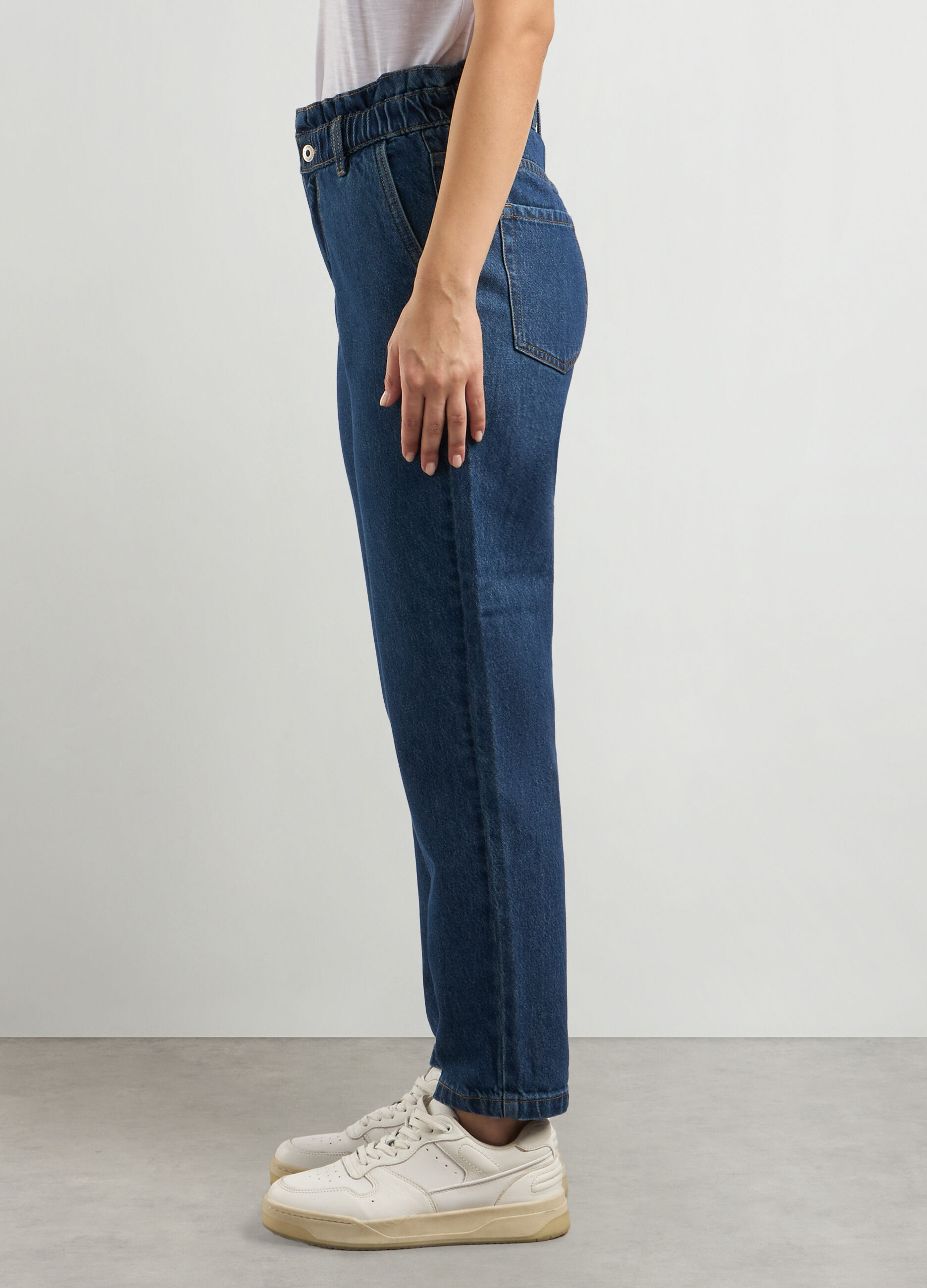 Pantaloni in denim di puro cotone donna_2