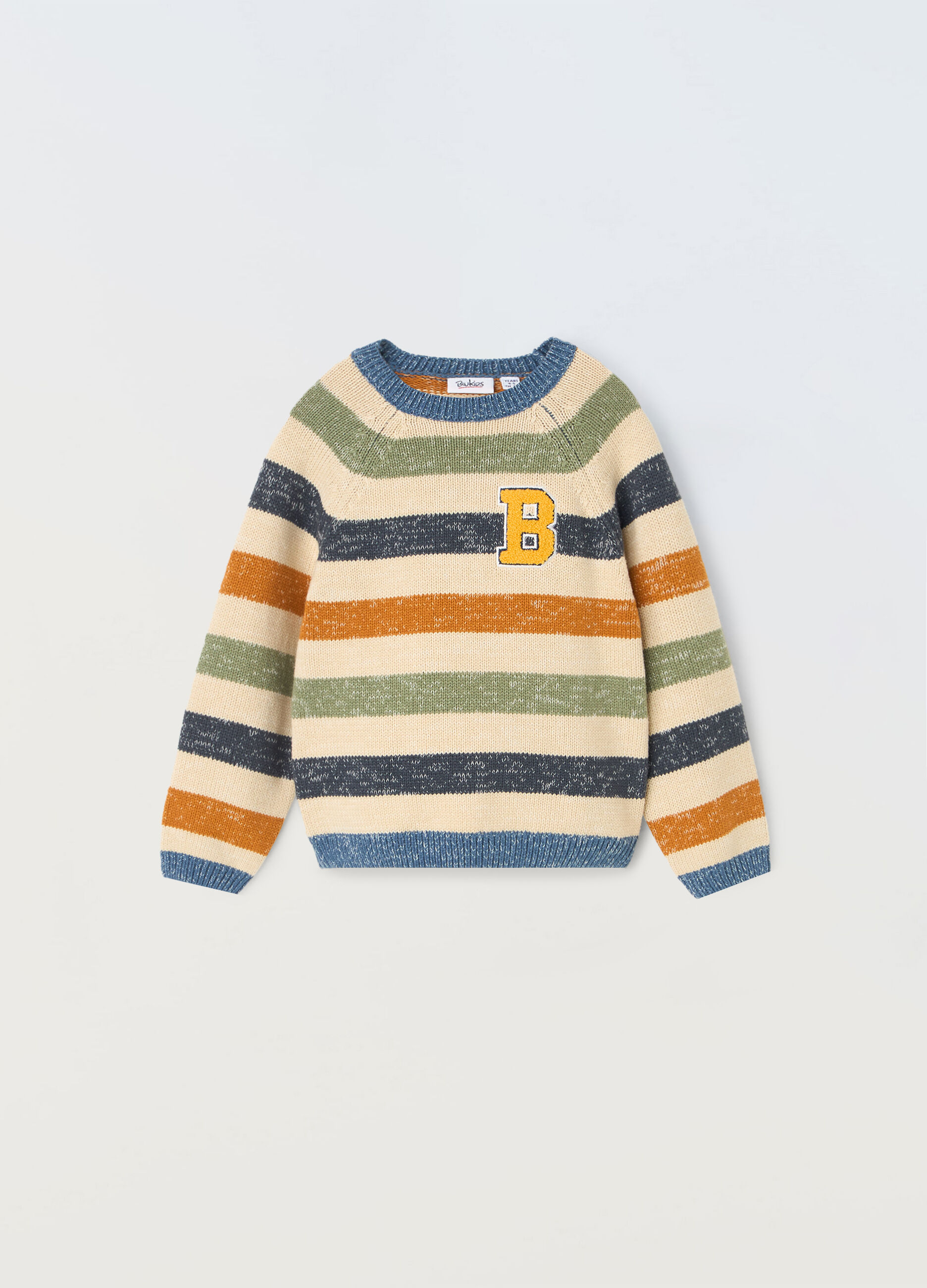 Maglione in tricot a righe bambino_0