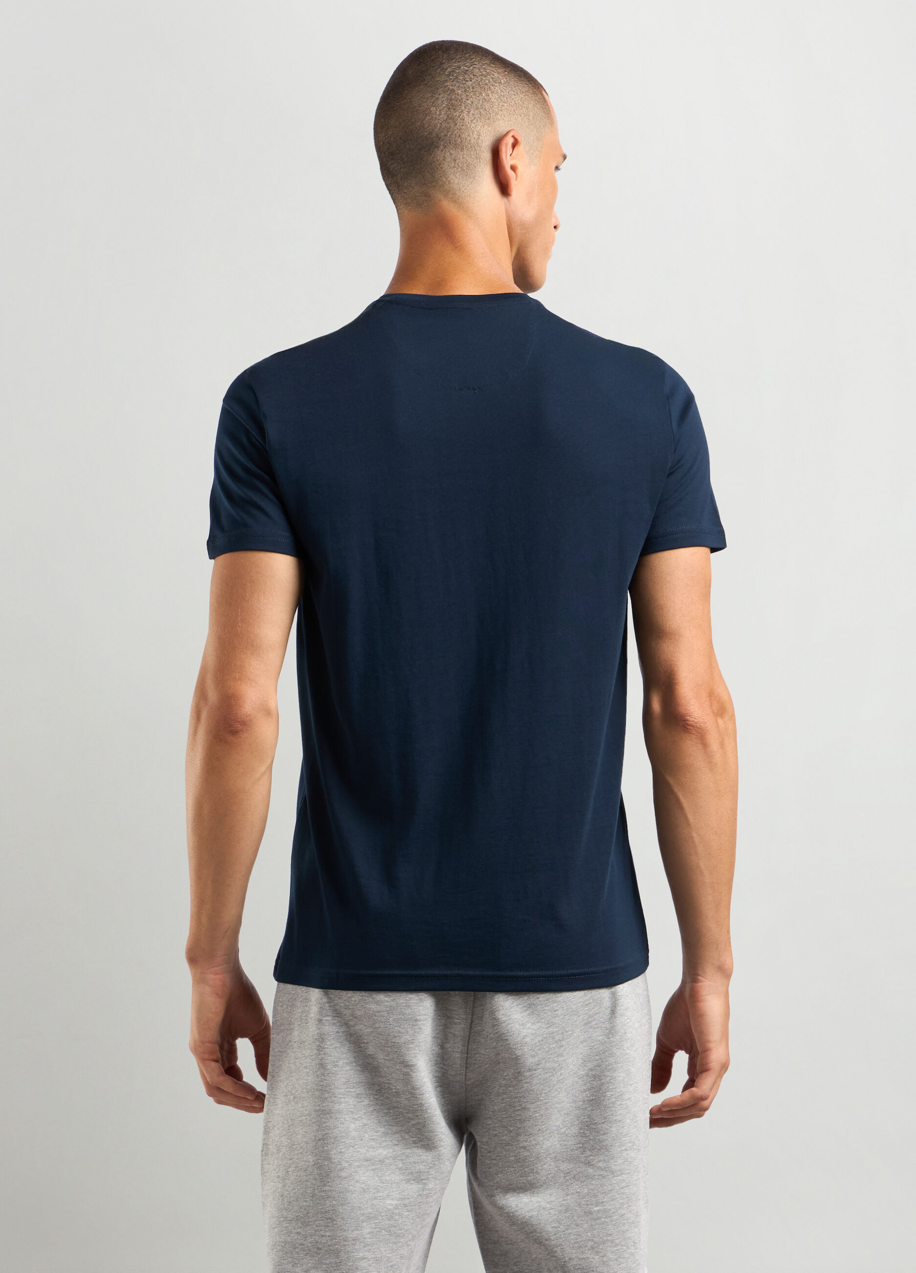 T-shirt in puro cotone jersey uomo_1