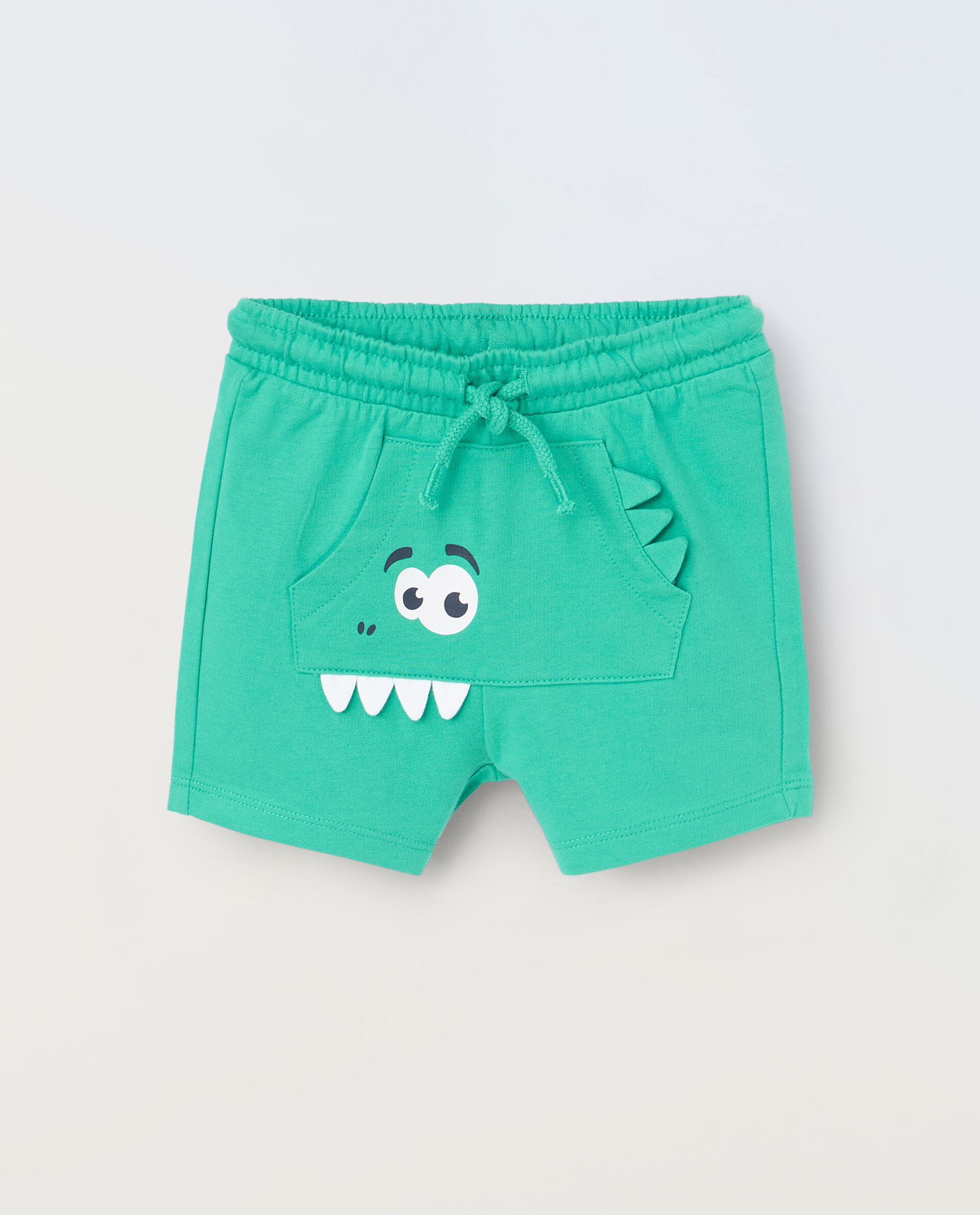 Shorts in puro cotone con stampe neonato_0