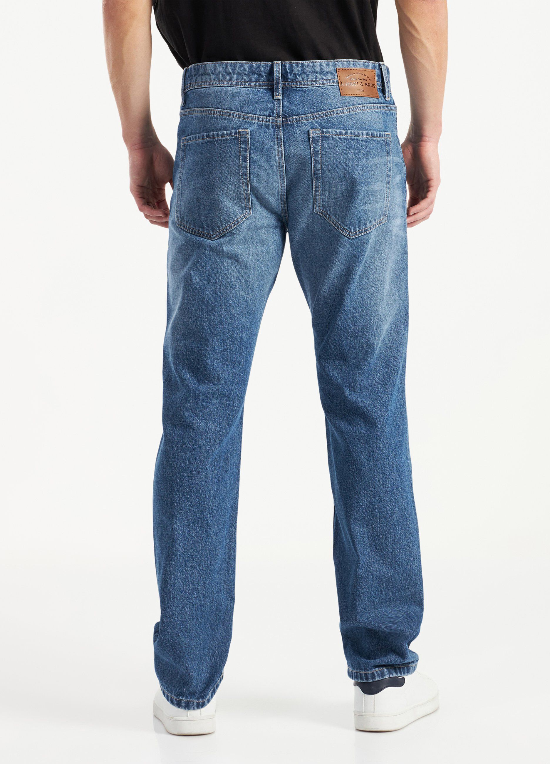 Jeans regular fit stone washed uomo