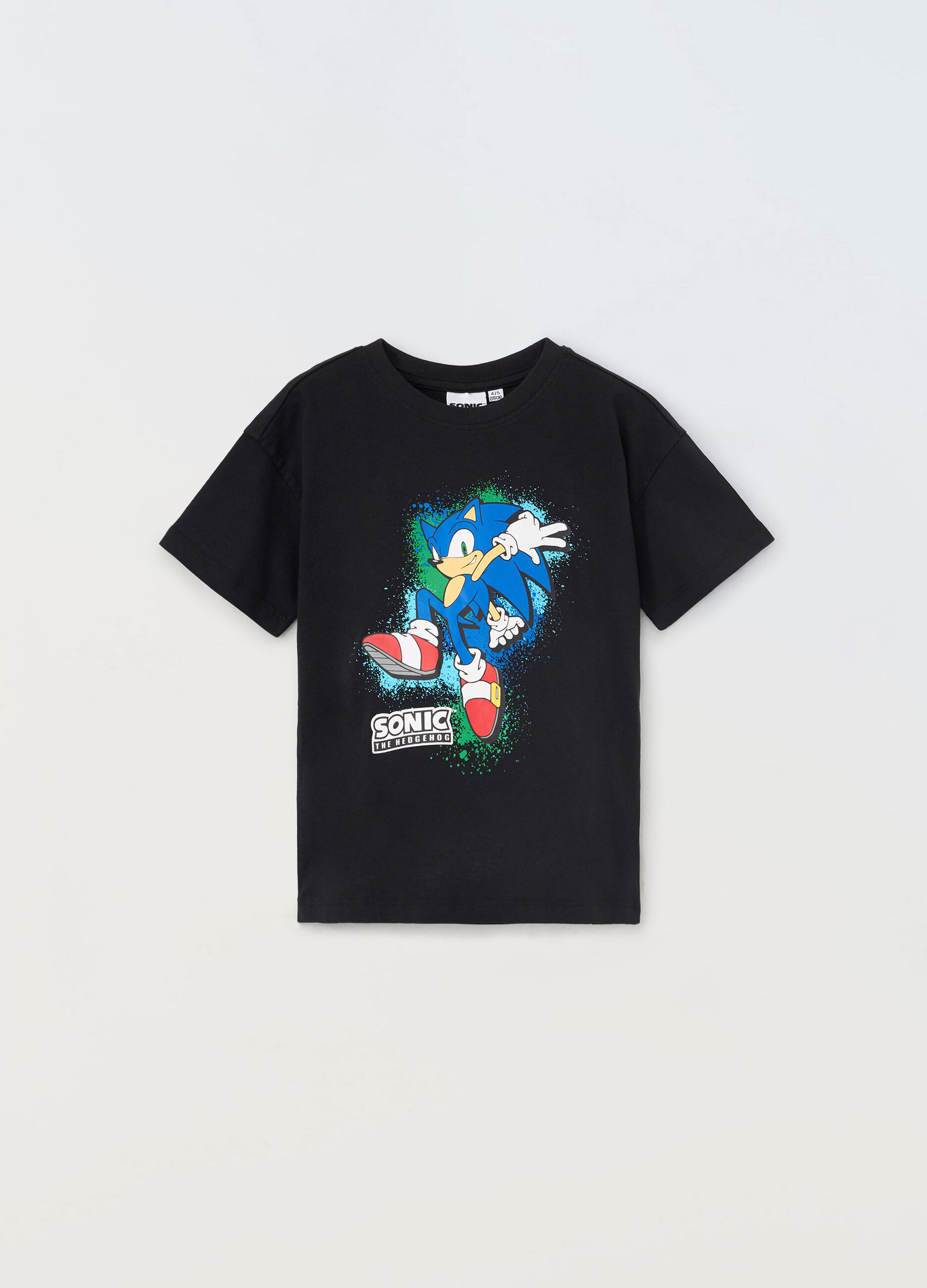 T-shirt Sonic in puro cotone bambino