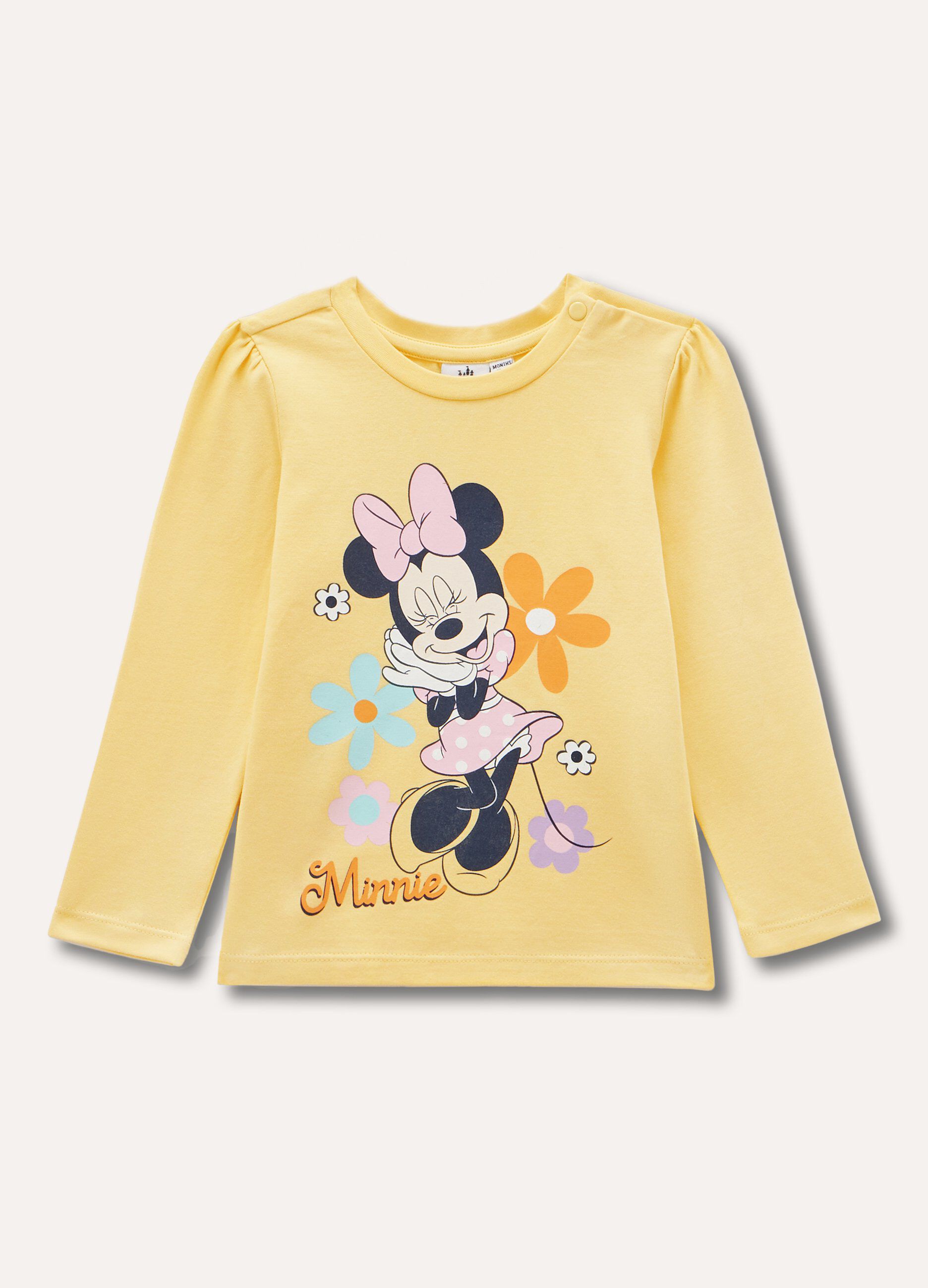 T-shirt Disney a maniche lunghe in cotone neonata_0